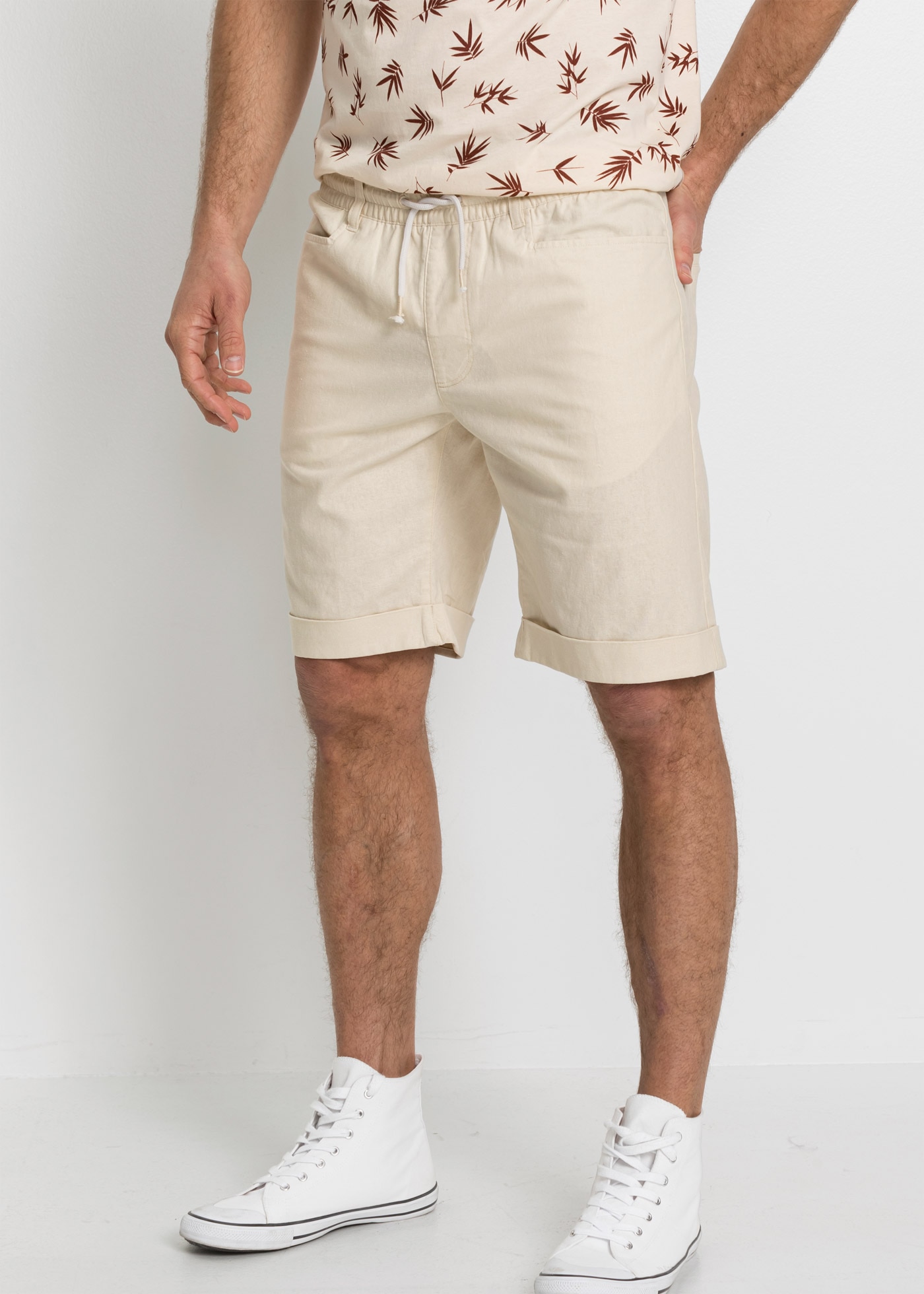 Image of bonprix Bermudas aus Leinen-Baumwoll-Mix, Regular Fit, lässiger Stil