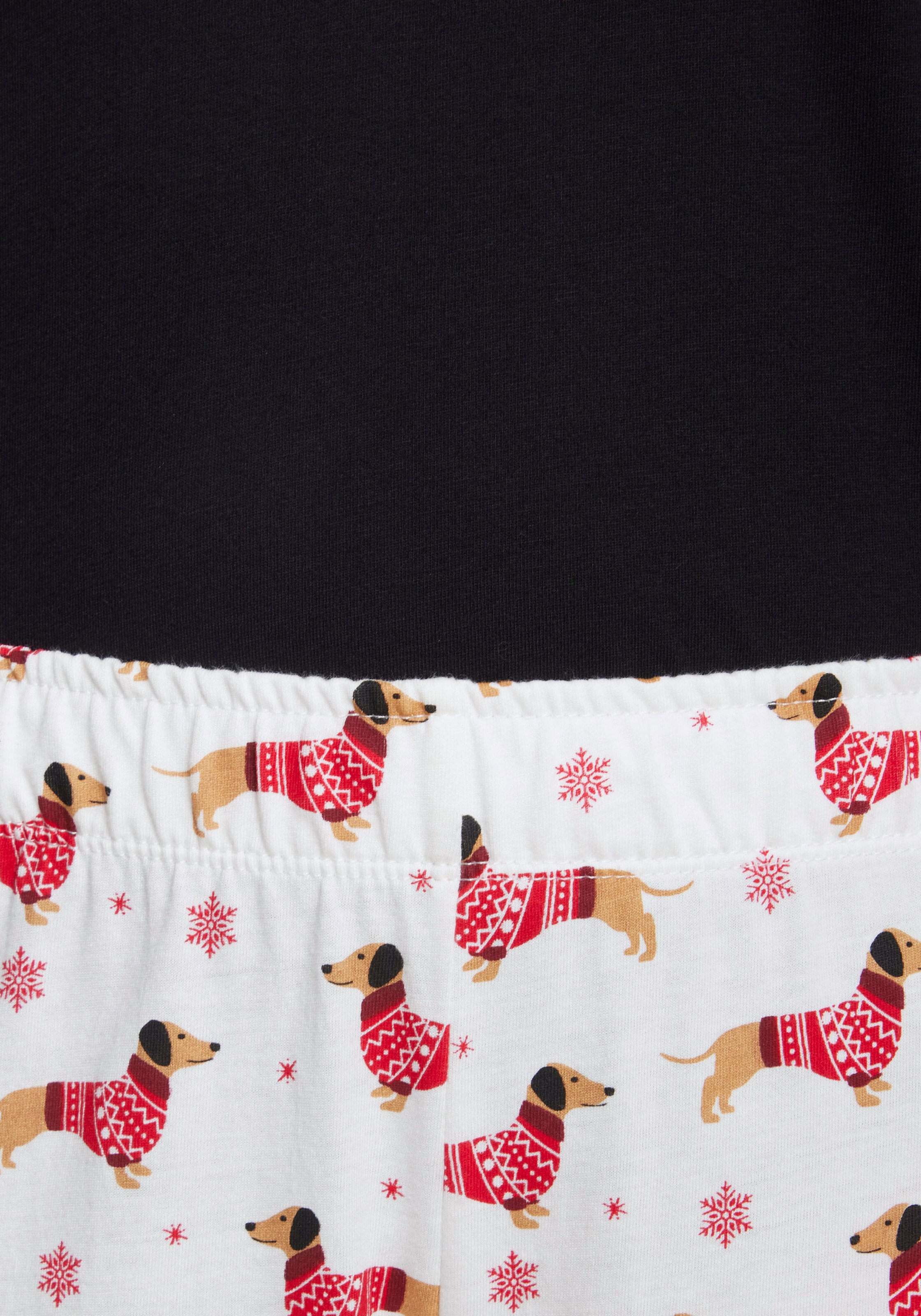 LASCANA Pyjama, (Set, 2 tlg.), mit süssem Dackel-Motiv