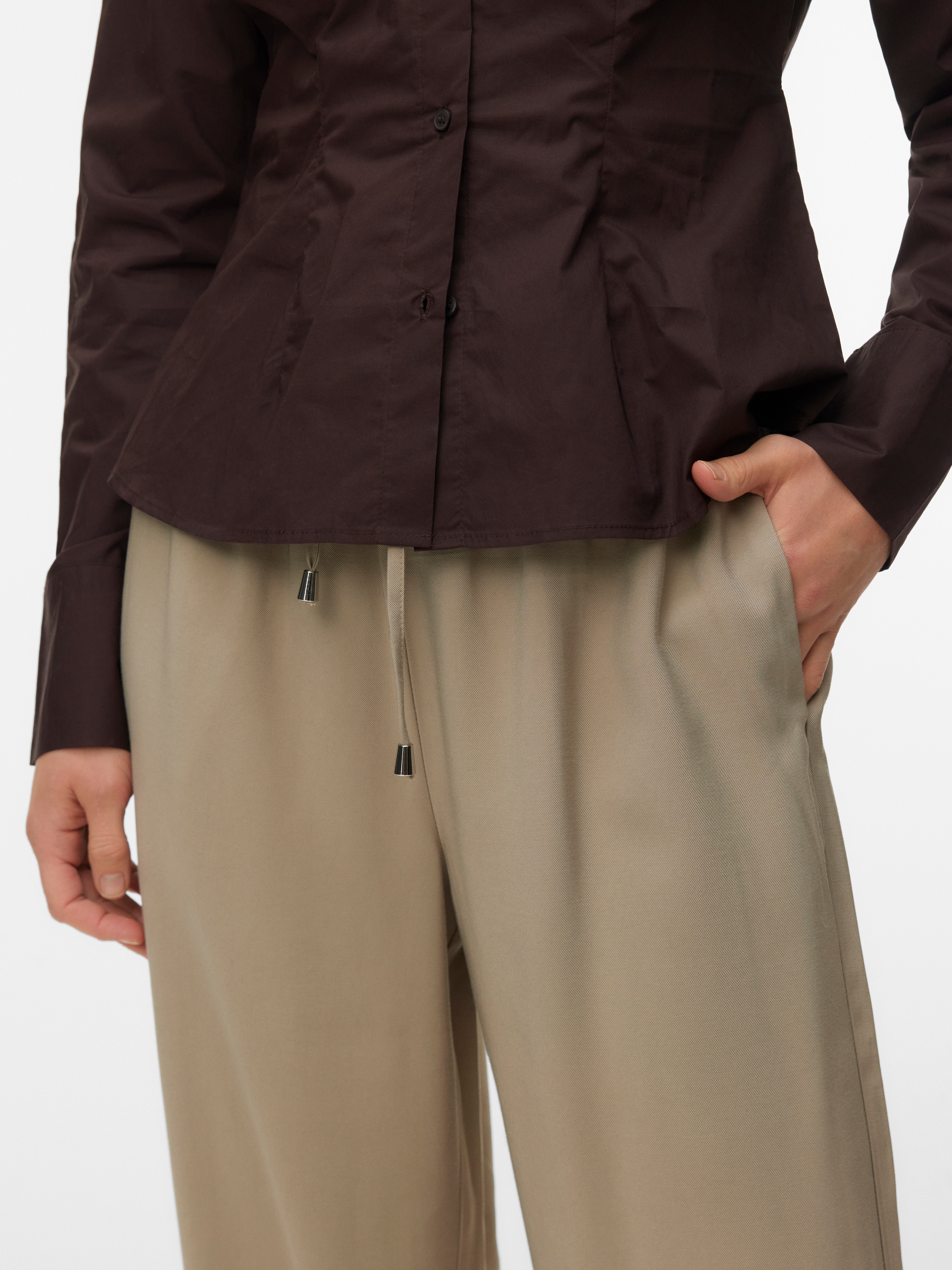 Vero Moda Pantalon à enfiler »VMKATIE LOOSE PANT WVN NOOS«  Materialmix