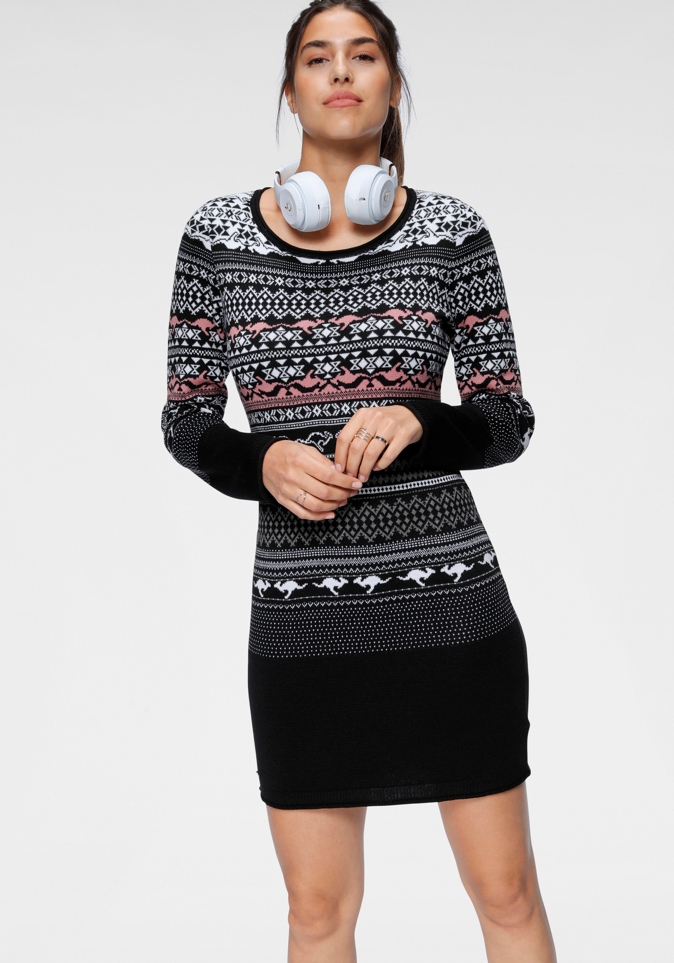 Image of KangaROOS Strickkleid, im kontrastreichen Norweger-Design bei Ackermann Versand Schweiz