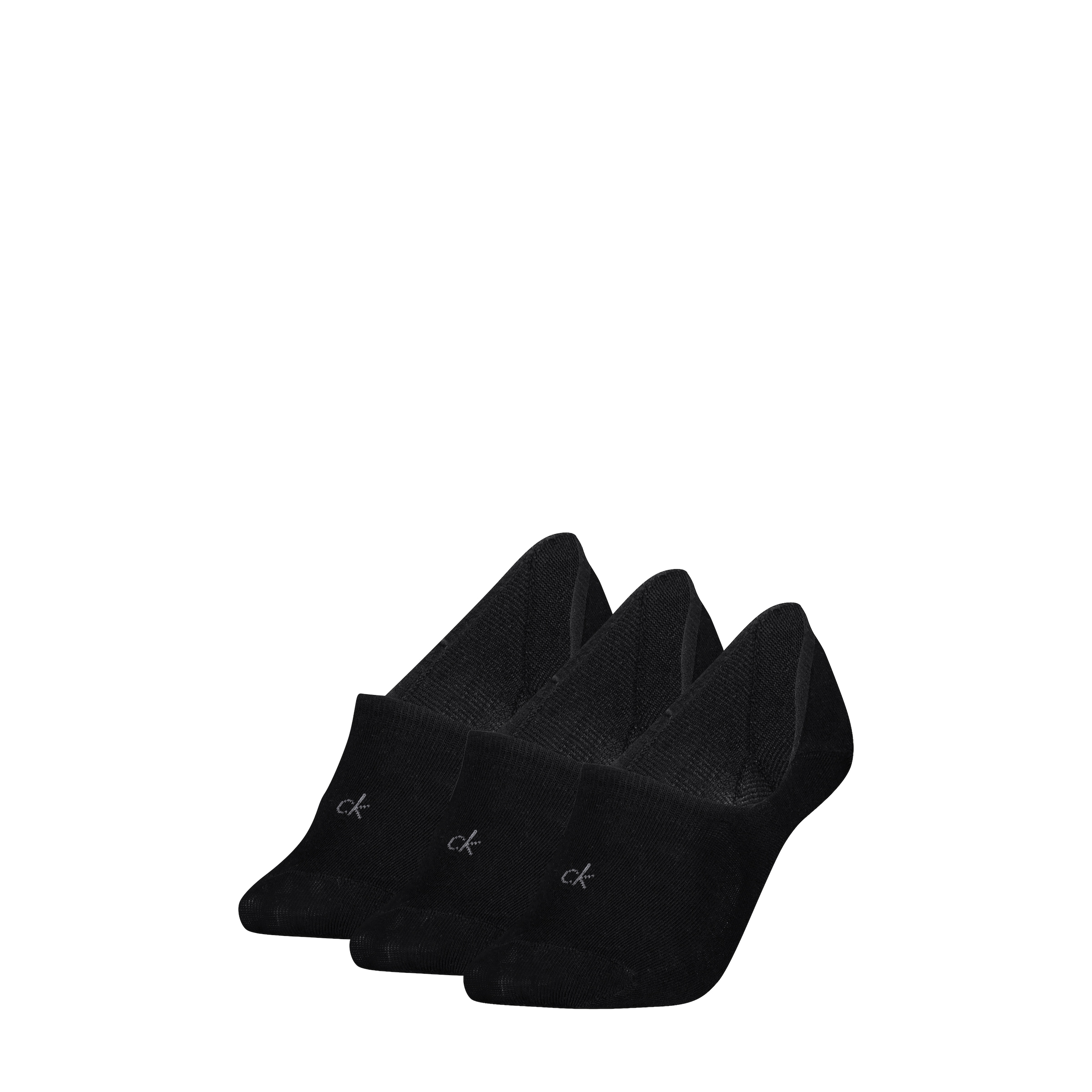 Calvin Klein Chaussons »CK WOMEN FOOTIE MC« 3 Paar,  Antirutsch Noppen im Fersenbereich, Cotton-Mix, elastisch