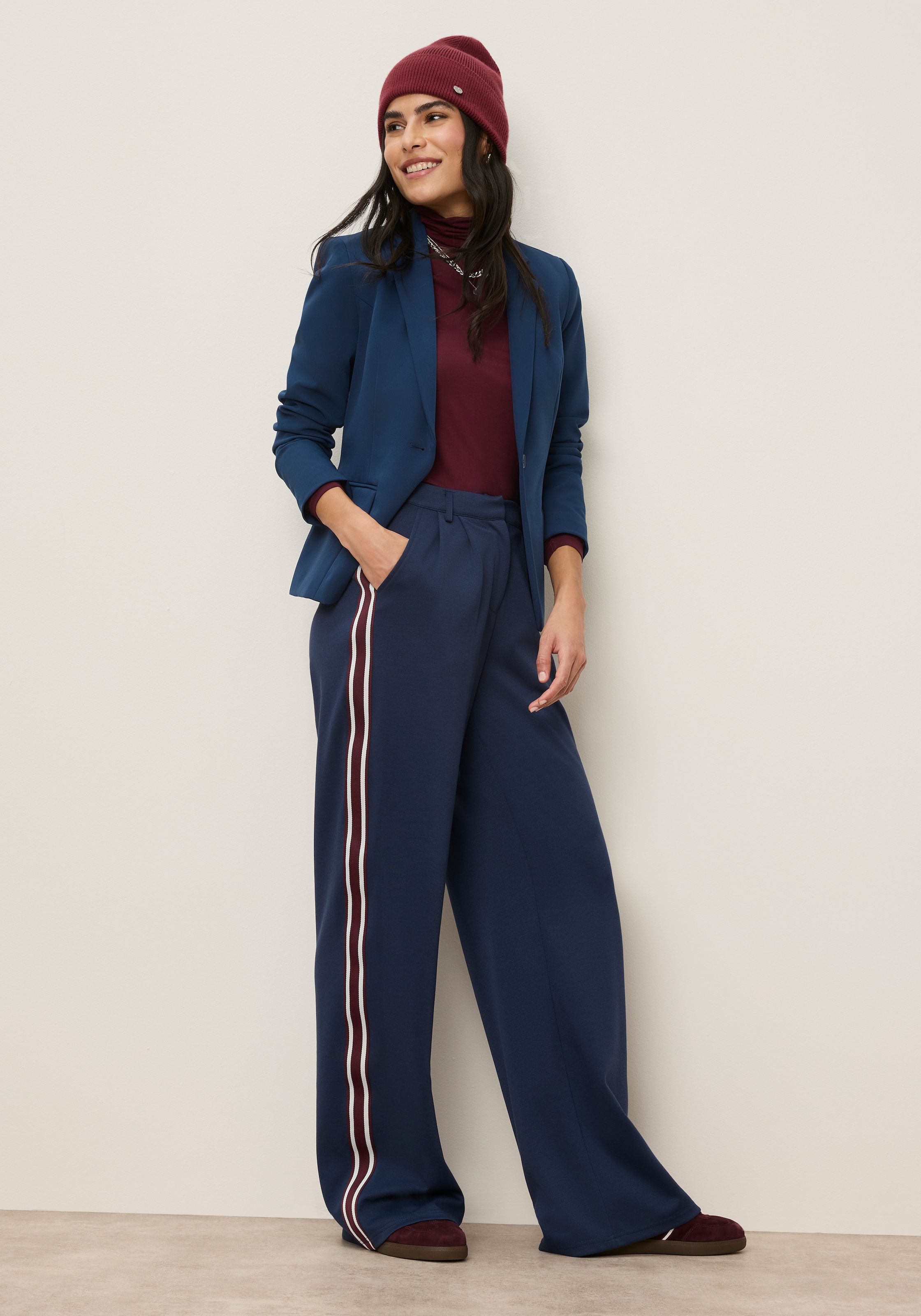 Tamaris Pantalon palazzo »mit Kontraststreifen, im modernem Look«  avec jambe large