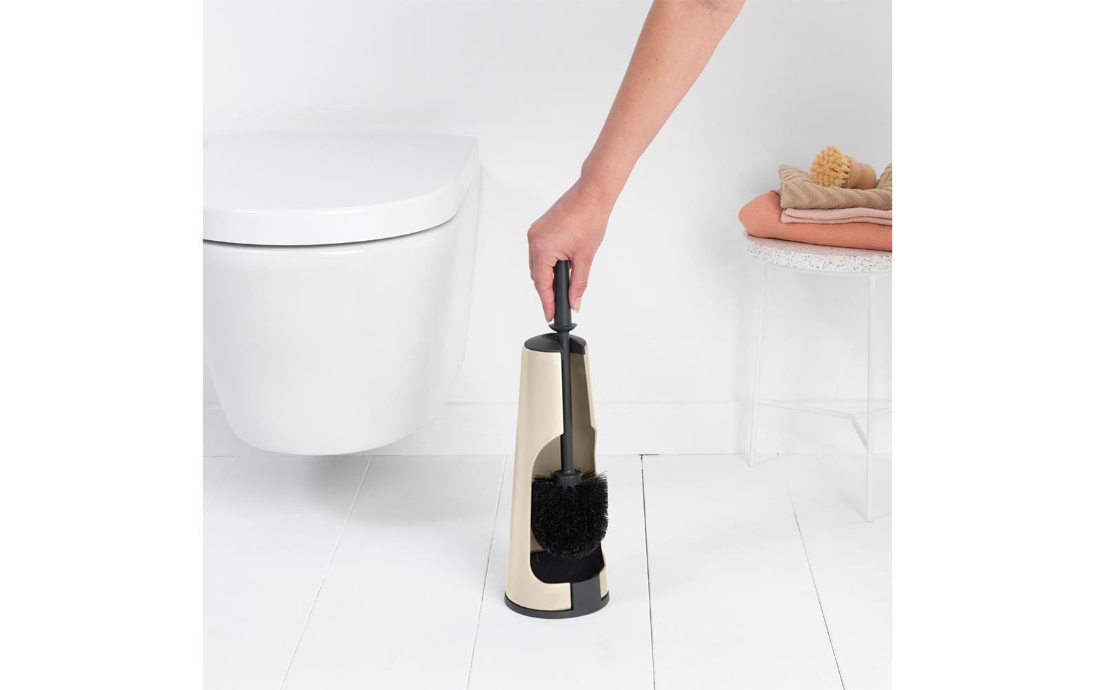 Brabantia WC-Garnitur "ReNew Beige" aus Edelstahl  Kunststoff