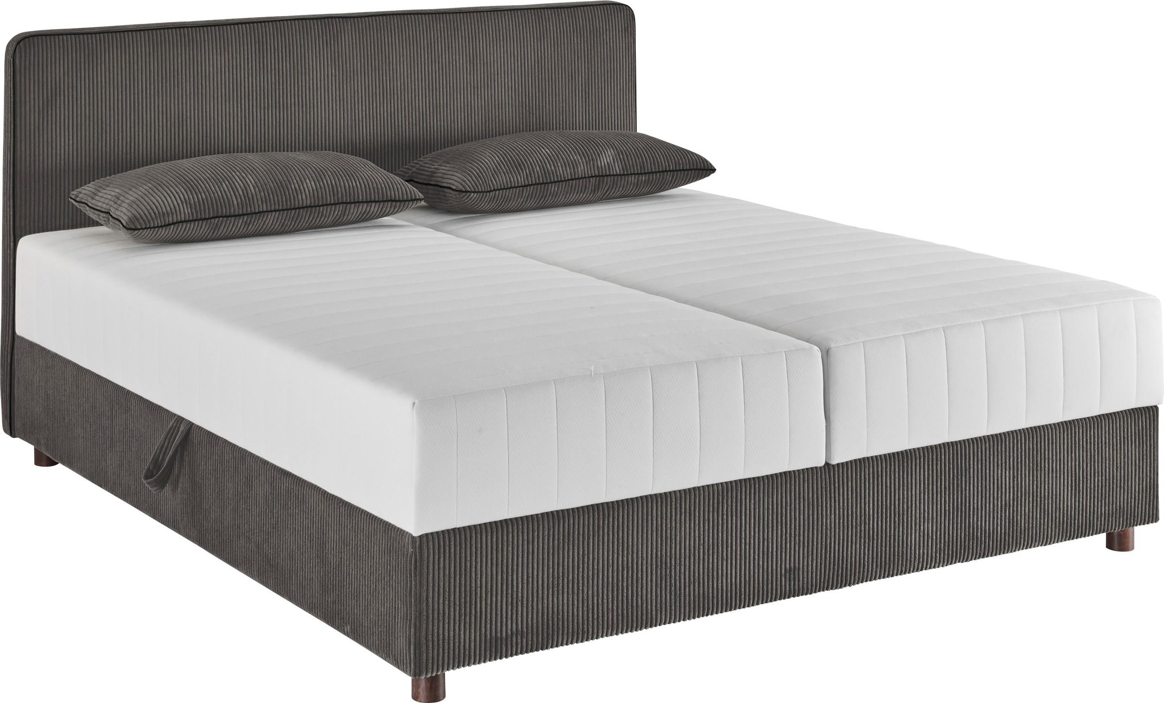 ATLANTIC home collection Bett »Corinna«, Boxbett inkl. Stauraum, Cord, erhältlich in unterschiedlichen Breiten