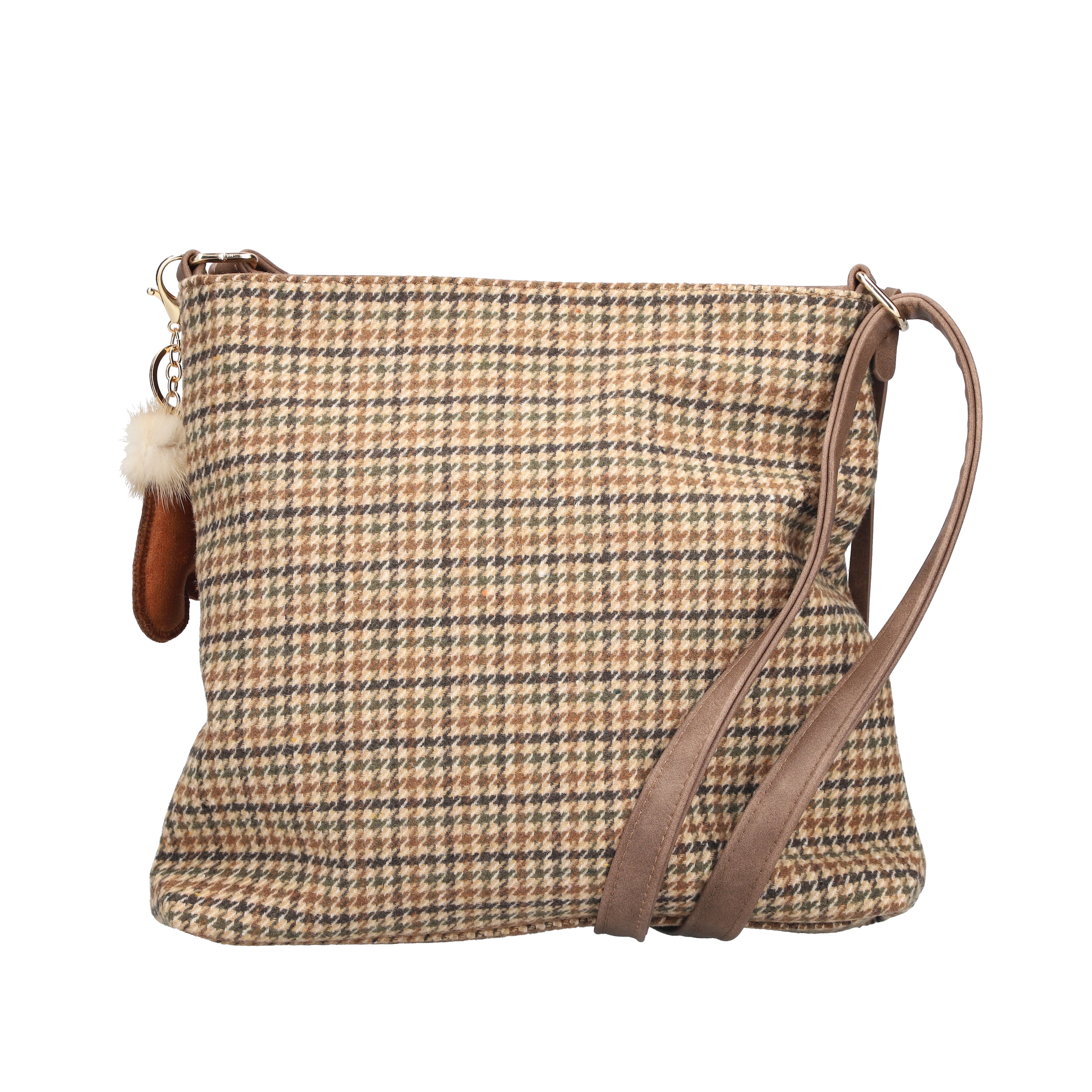 Image of Rieker Umhängetasche "Gurgaon" Damen Handtasche, Schultertasche, Henkeltasche in kariertem Look