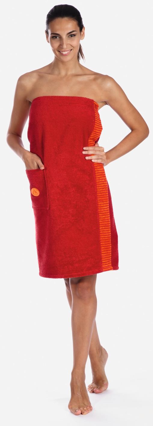 Image of Egeria Sarong "Ben, ideal für Sauna & Spa, Hotelbademantel" 1 Stk. mit Streifenbordüre