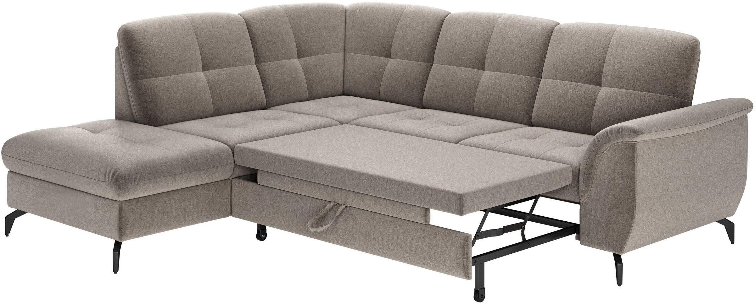 sit&more Ecksofa »Zora L-Form«, wahlweise mit Bettfunktion und Bettkasten
