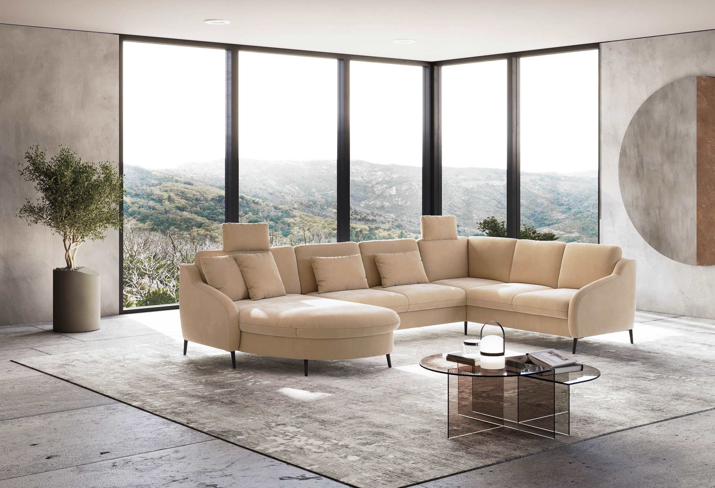 sit&more Wohnlandschaft »Soul U-Form«, wahlweise mit Bettfunktion und Schubkasten