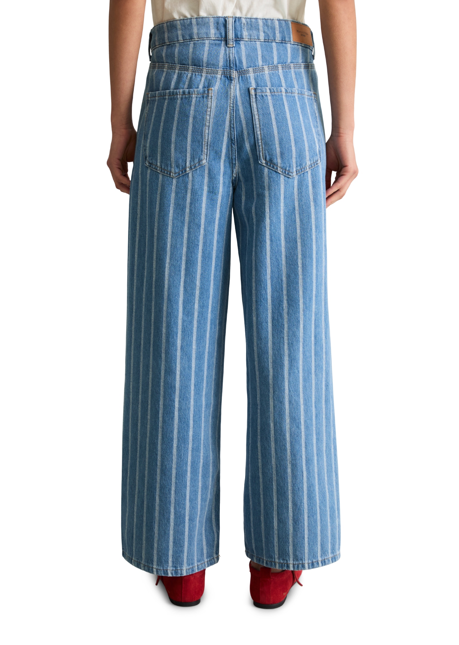 Marc O'Polo DENIM Jeans large Modèle Tomma wide en coton bio léger