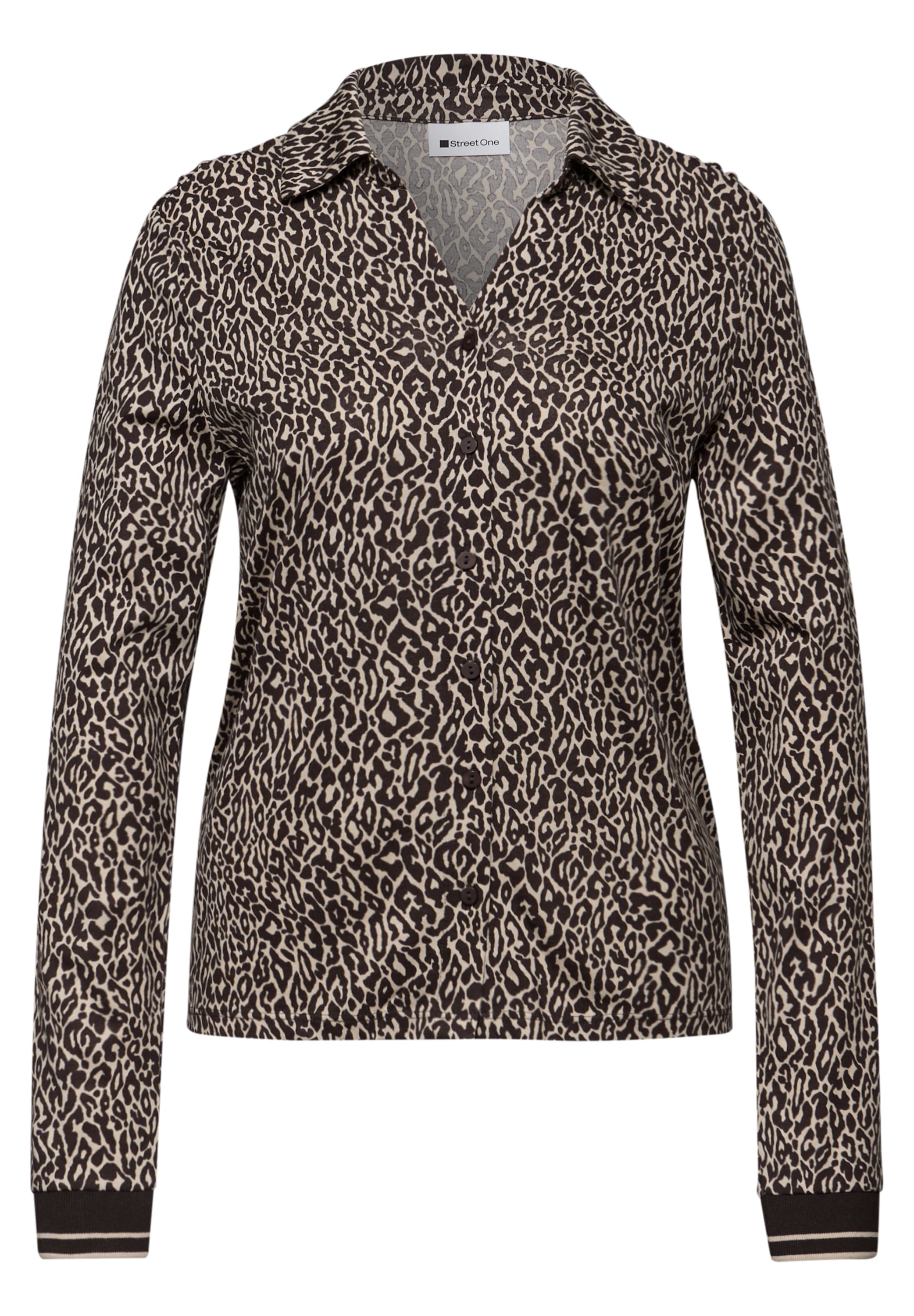STREET ONE T-shirt à manches longues mit Leo-Print
