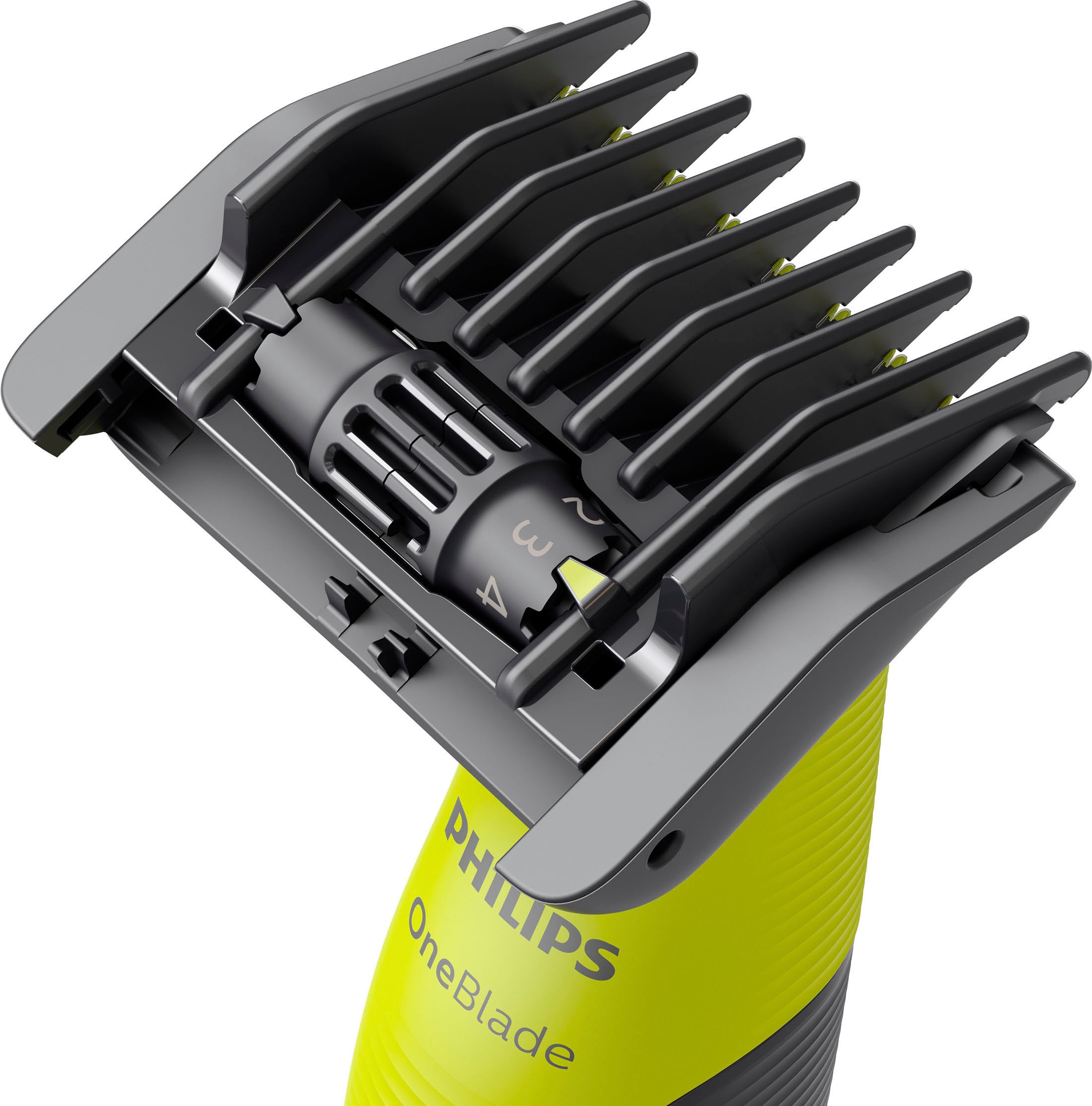 Philips Rasoirs électriques »OneBlade Face & Body QP4631/65« 4 cuis Aufsätze 360-Grad-Klinge, inkl. verstellbarem 5-in-1 Kammaufsatz