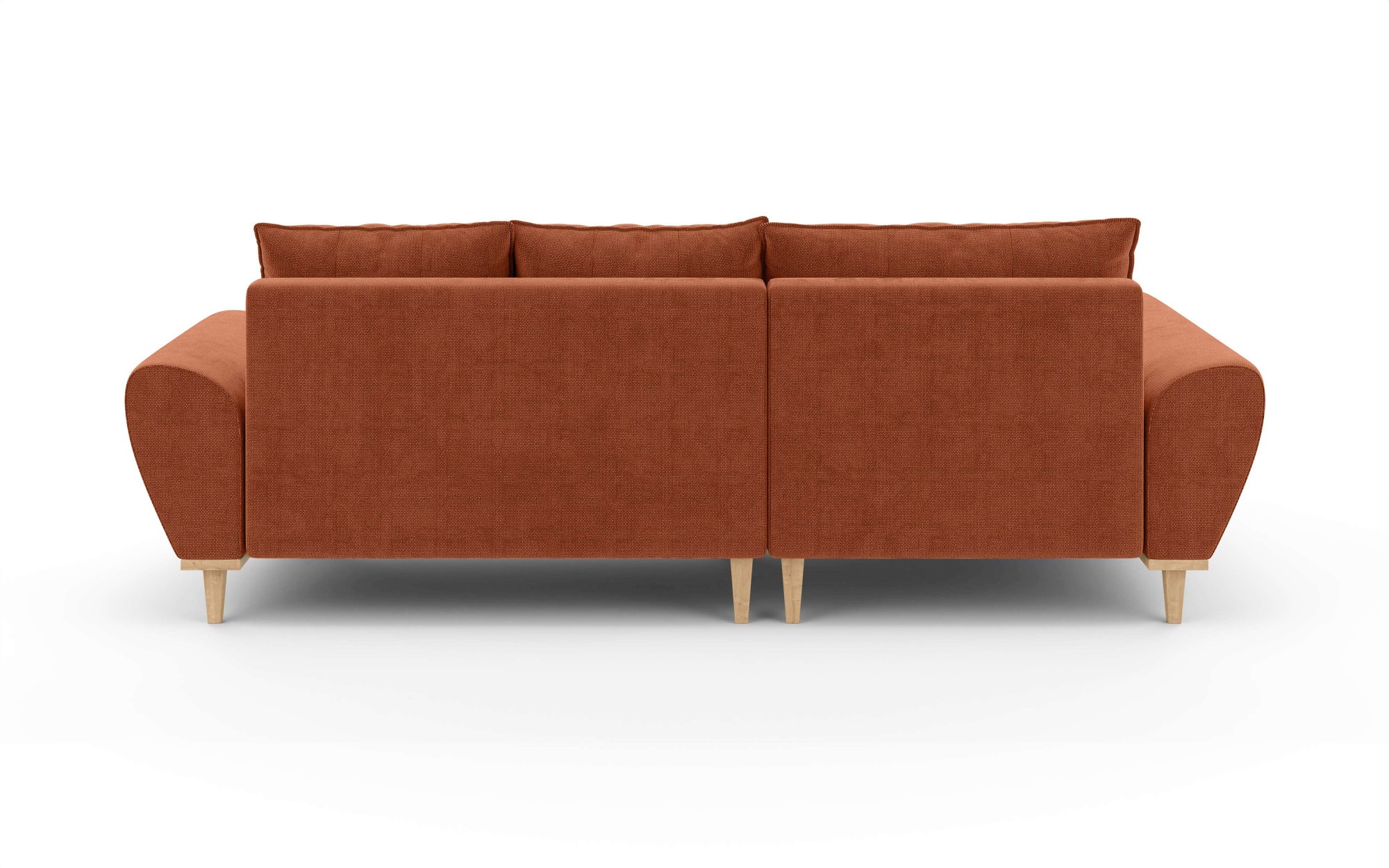 Home affaire Ecksofa »Ahrdorf mit Bettfunktion und Bettkasten, Masse: B/H/T 268/86/175 cm«, L-Form mit 3 Rückenkissen und moderne gerundete Armlehnen
