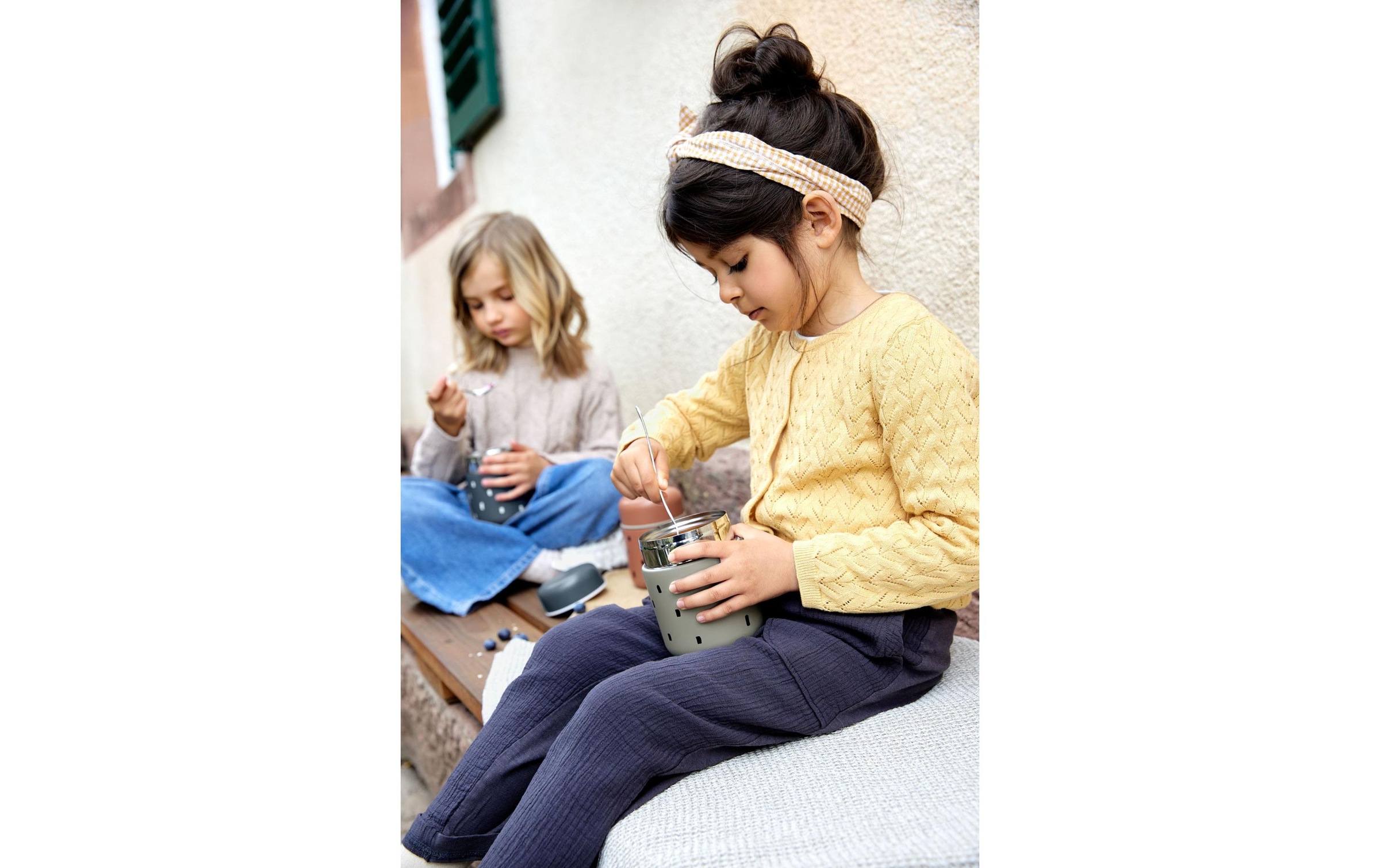 LÄSSIG Thermobehälter »Happy Prints Light Olive 350 ml«, (1 tlg.)