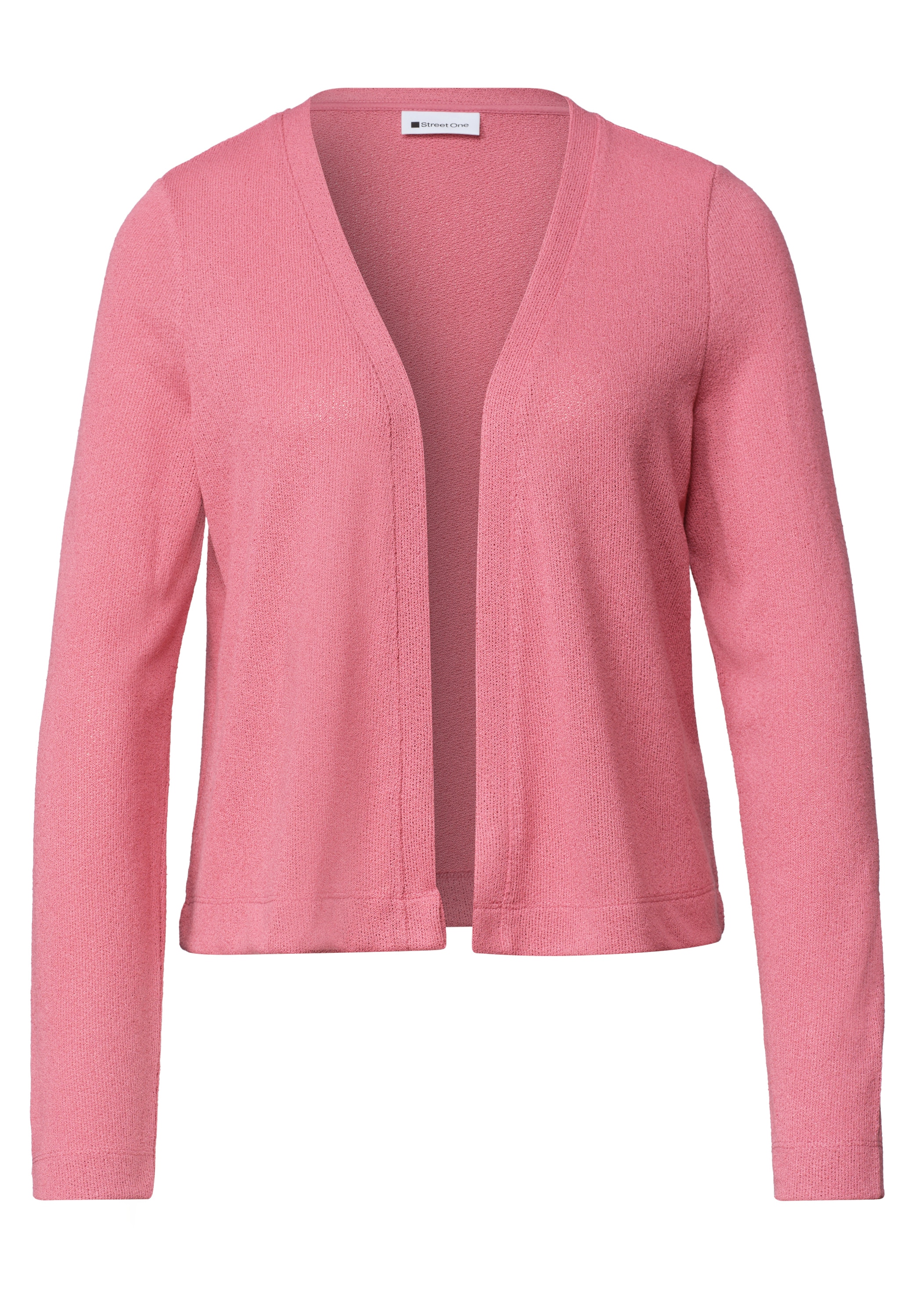 STREET ONE Veste chemise »Style Nette« uni, à porter ouvert, aspect tricot