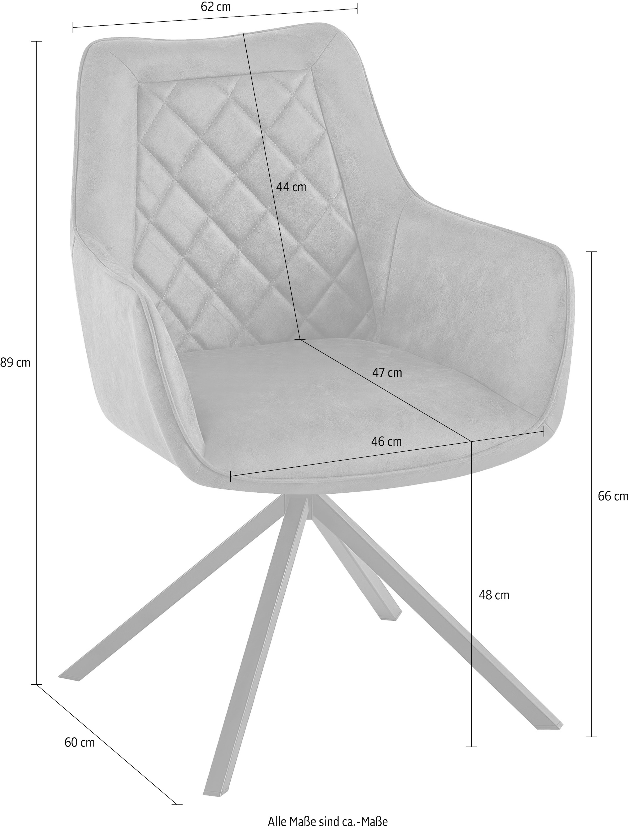 Kayoom Drehstuhl »Stuhl Aeron 125, mit Armlehne, 180° drehbar, mit Rückholautomatik«, 1 St., 180°-drehbar mit Auto-Rückholfunktion,einfaches Aufstehen mit Armlehne