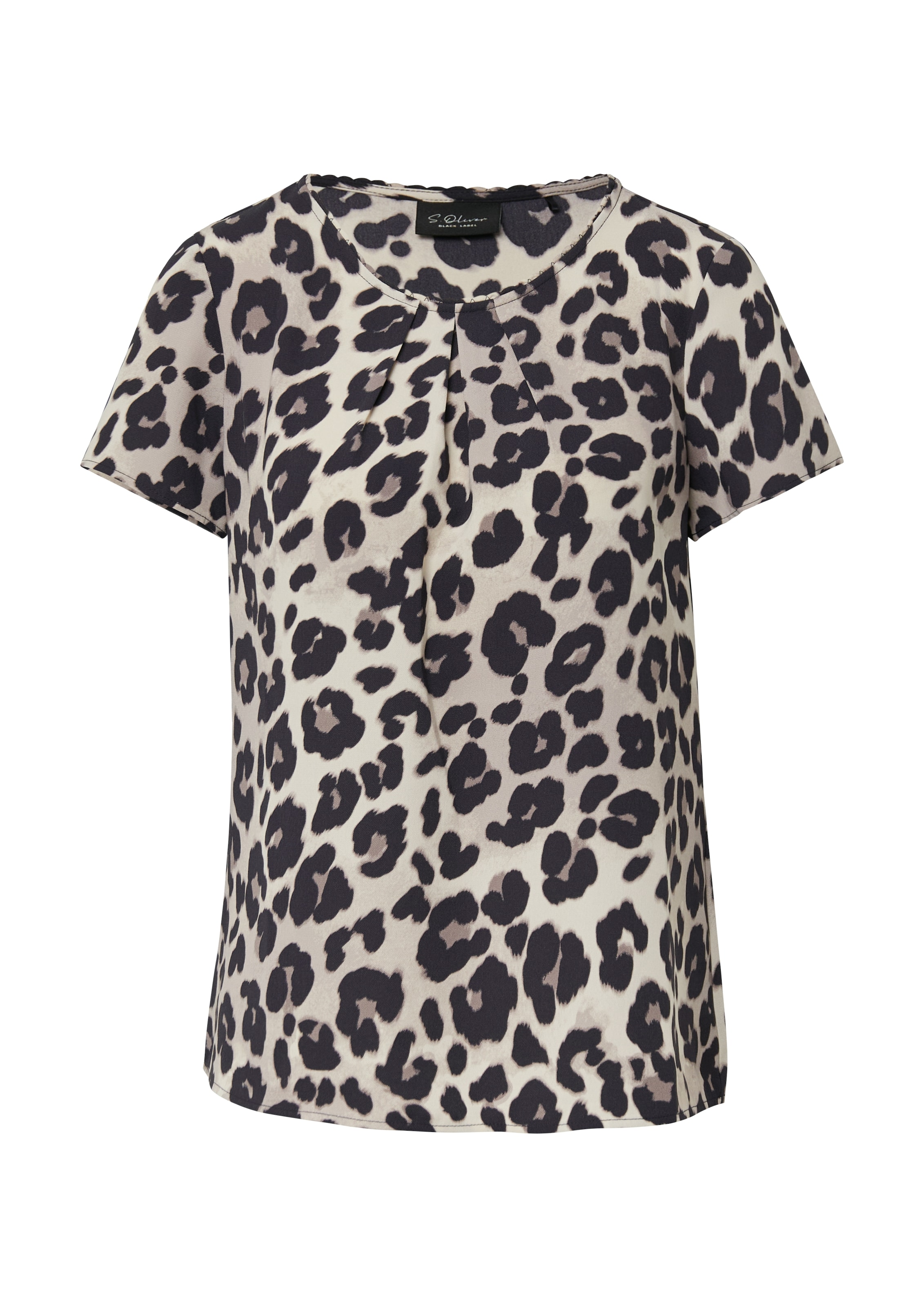 s.Oliver BLACK LABEL Kurzarmbluse, mit All-Over Print
