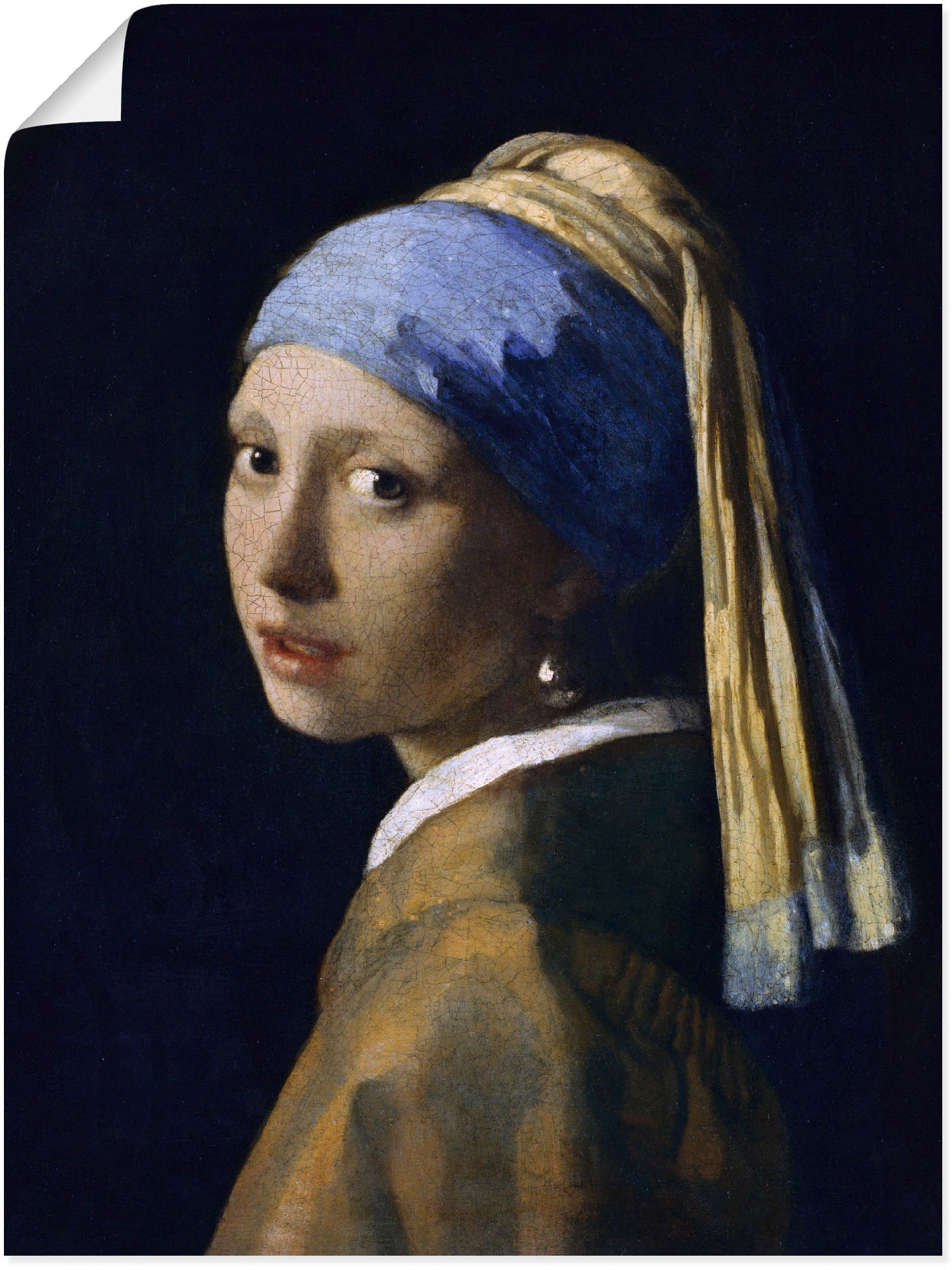 Image of Artland Wandbild "Das Mädchen mit dem Perlenohrgehänge" Frau 1 Stk. tlg. als Leinwandbild, Poster in verschied. Grössen