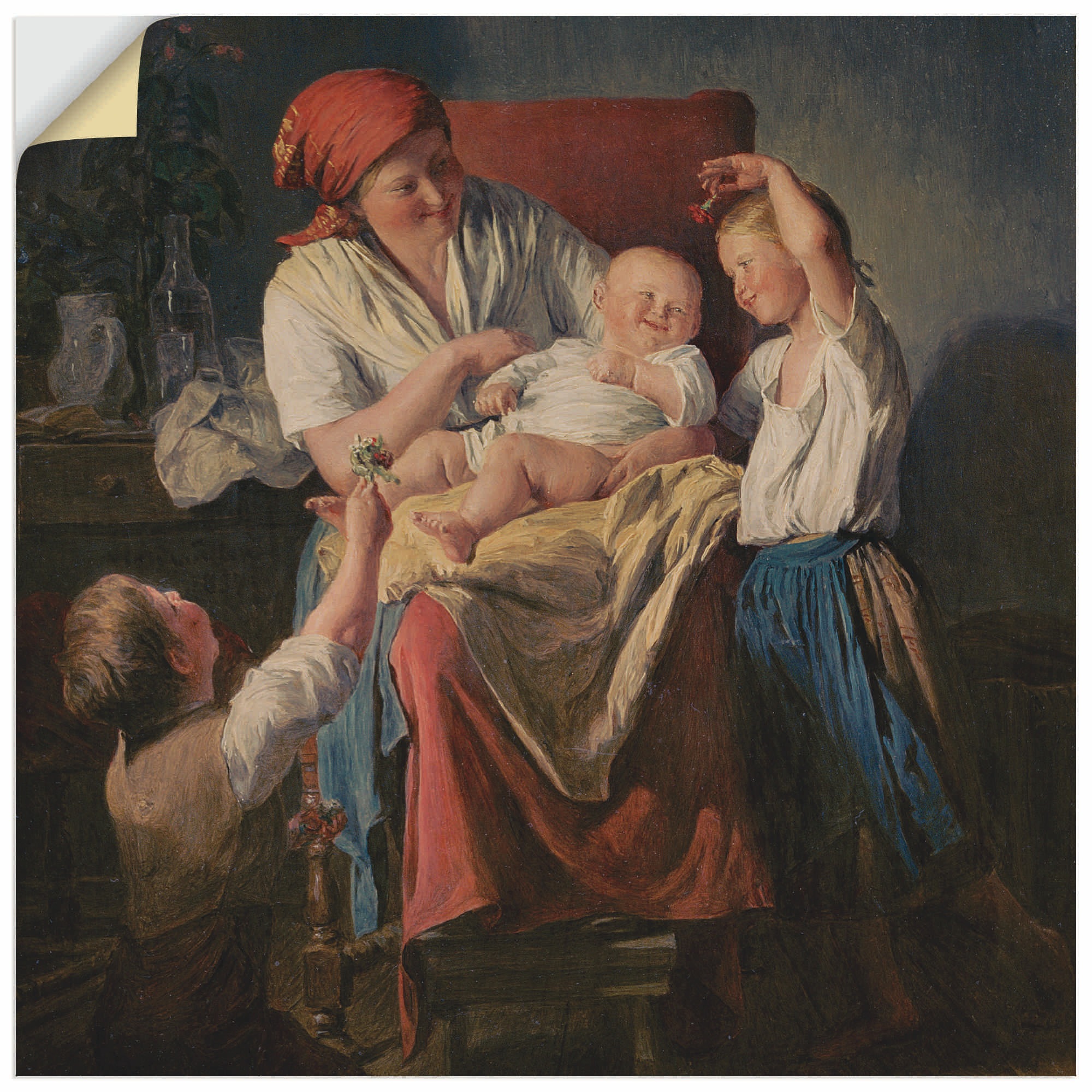 Image of Artland Wandbild »Mutterglück«, Gruppen & Familien, (1 St.), in vielen Grössen & Produktarten - Alubild / Outdoorbild für den Aussenbereich, Leinwandbild, Poster, Wandaufkleber / Wandtattoo auch für Badezimmer geeignet bei Ackermann Versand Schweiz