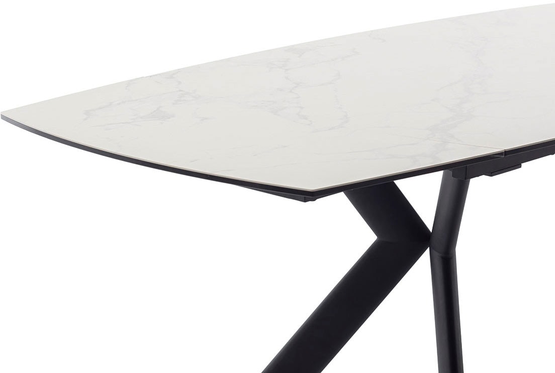 MCA furniture Esstisch »OSSANA Vierfusstisch 180-260 cm« Einzelstück,  Keramik,Metall,Stirnauszug,ausziehbar,Tischplatte 13 mm,8-10 Personen