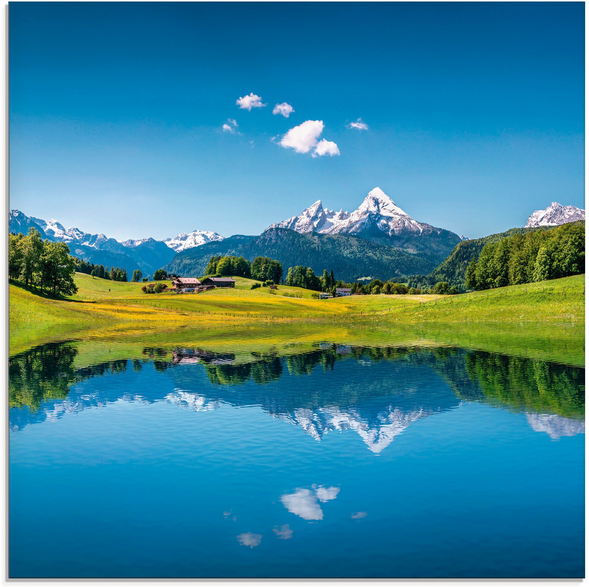 Image of Artland Glasbild »Landschaft in den Alpen«, Berge, (1 St.) bei Ackermann Versand Schweiz
