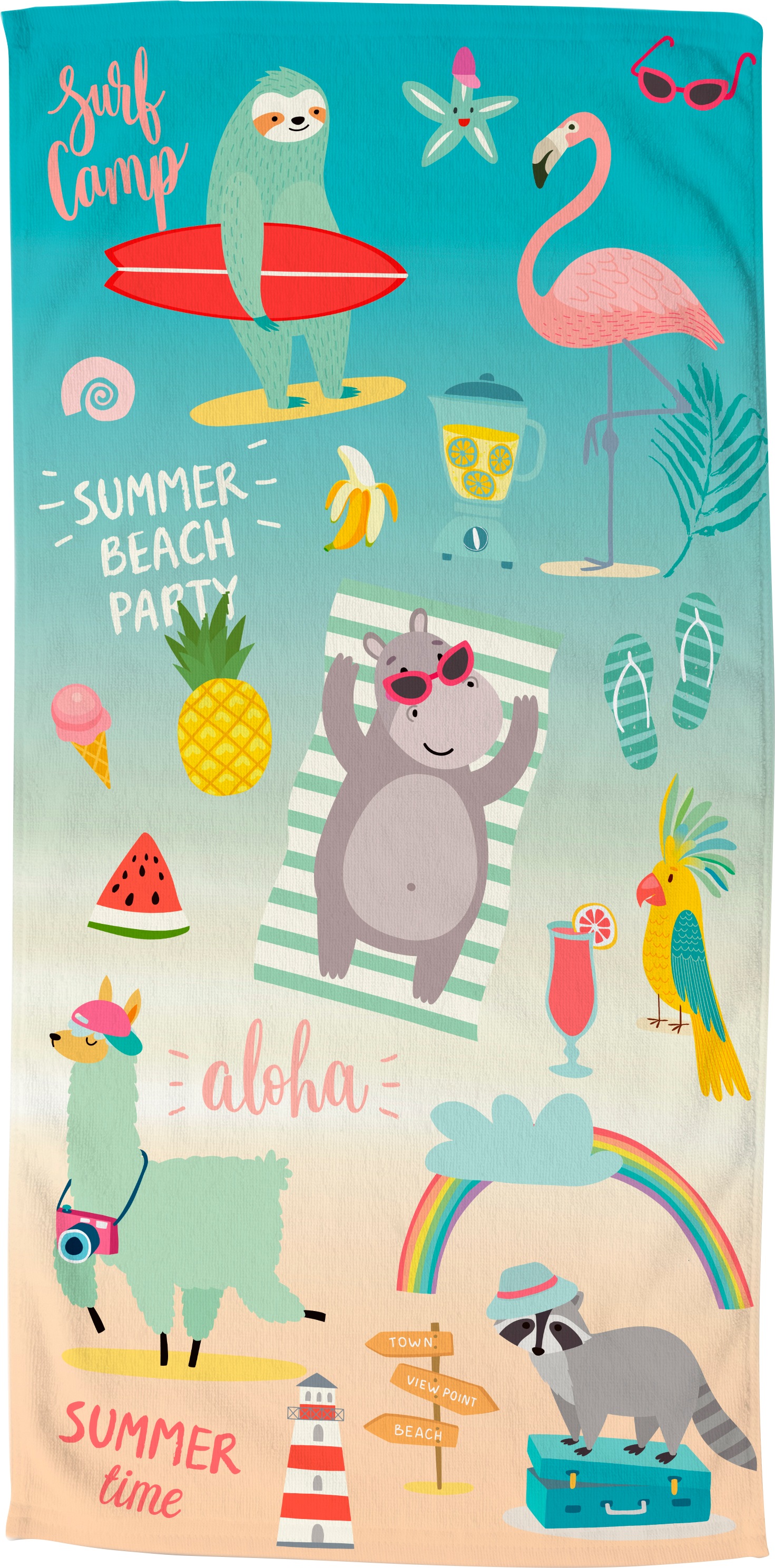 Image of good morning Strandtuch »Holiday«, (1 St.), Strand Motiv, mit weisser Rückseite bei Ackermann Versand Schweiz