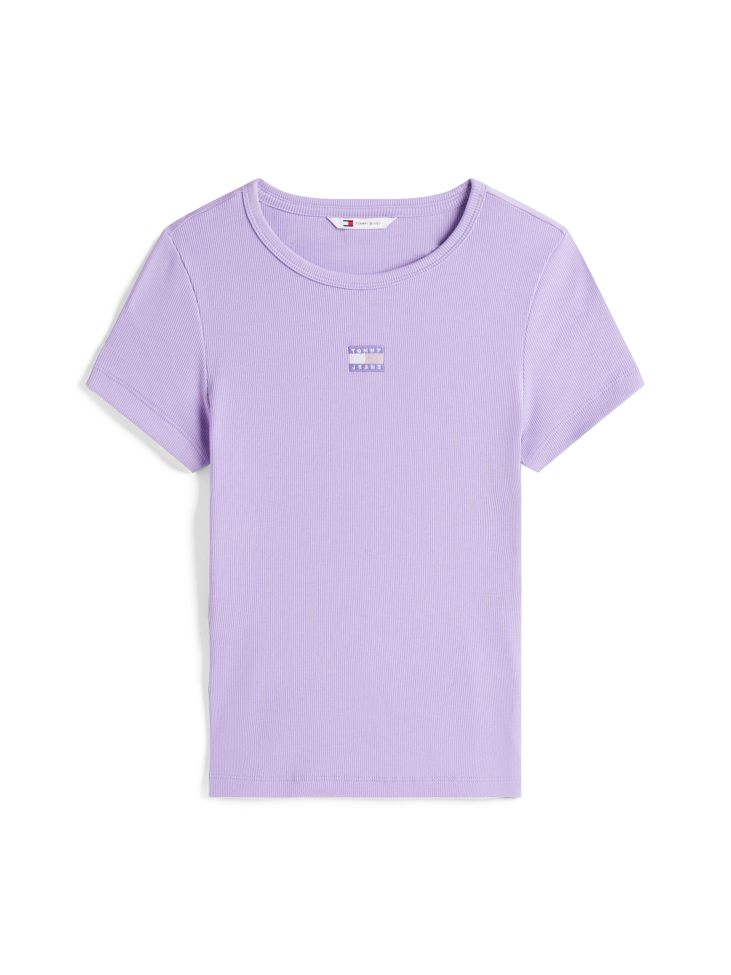 Tommy Jeans Kurzarmshirt »TJW SLIM BADGE RIB TEE«, in gerippter Struktur