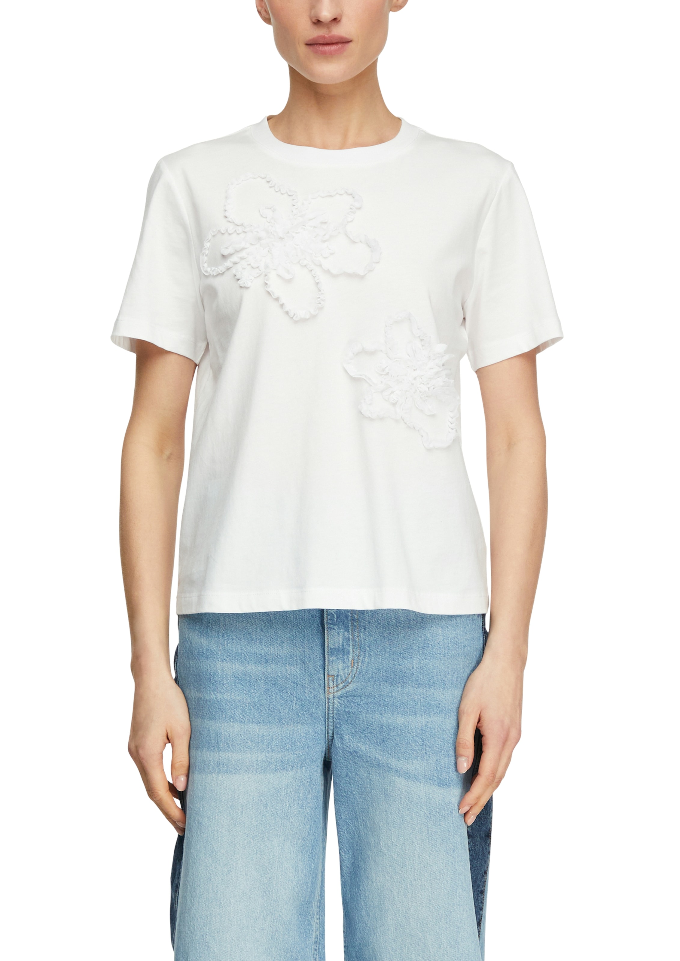 Image of Comma T-Shirt mit Stickereien