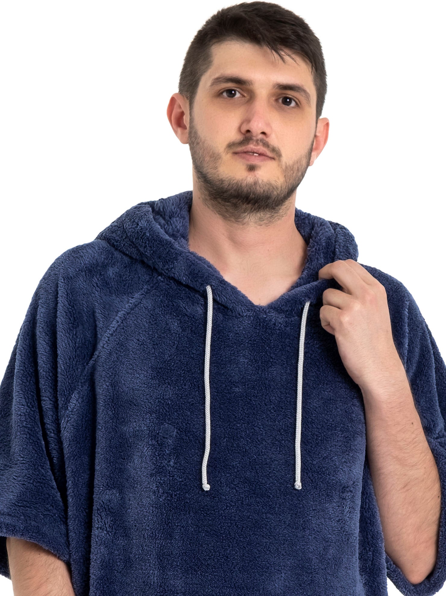 my home Badeponcho »Lillou, ideal für Sauna, Spa & im Urlaub«, (1 St.), weich und kuschelig, Fleece, Unisex, für Damen und Herren, Surfponcho