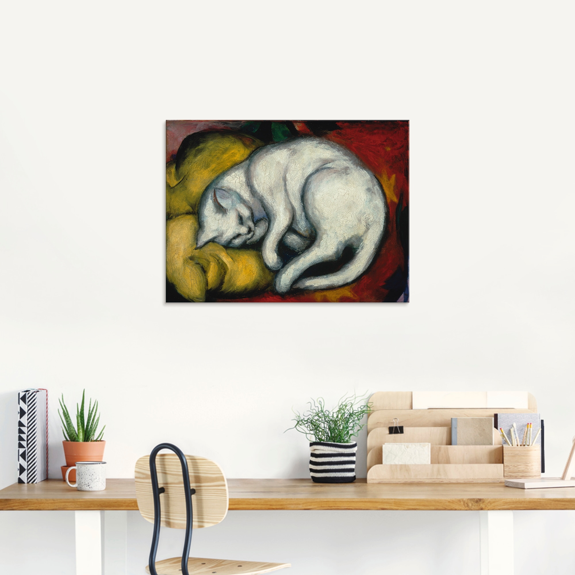 Artland Tableau en verre »Die weisse Katze. 1912« 1 cuis tlg. in verschiedenen Grössen