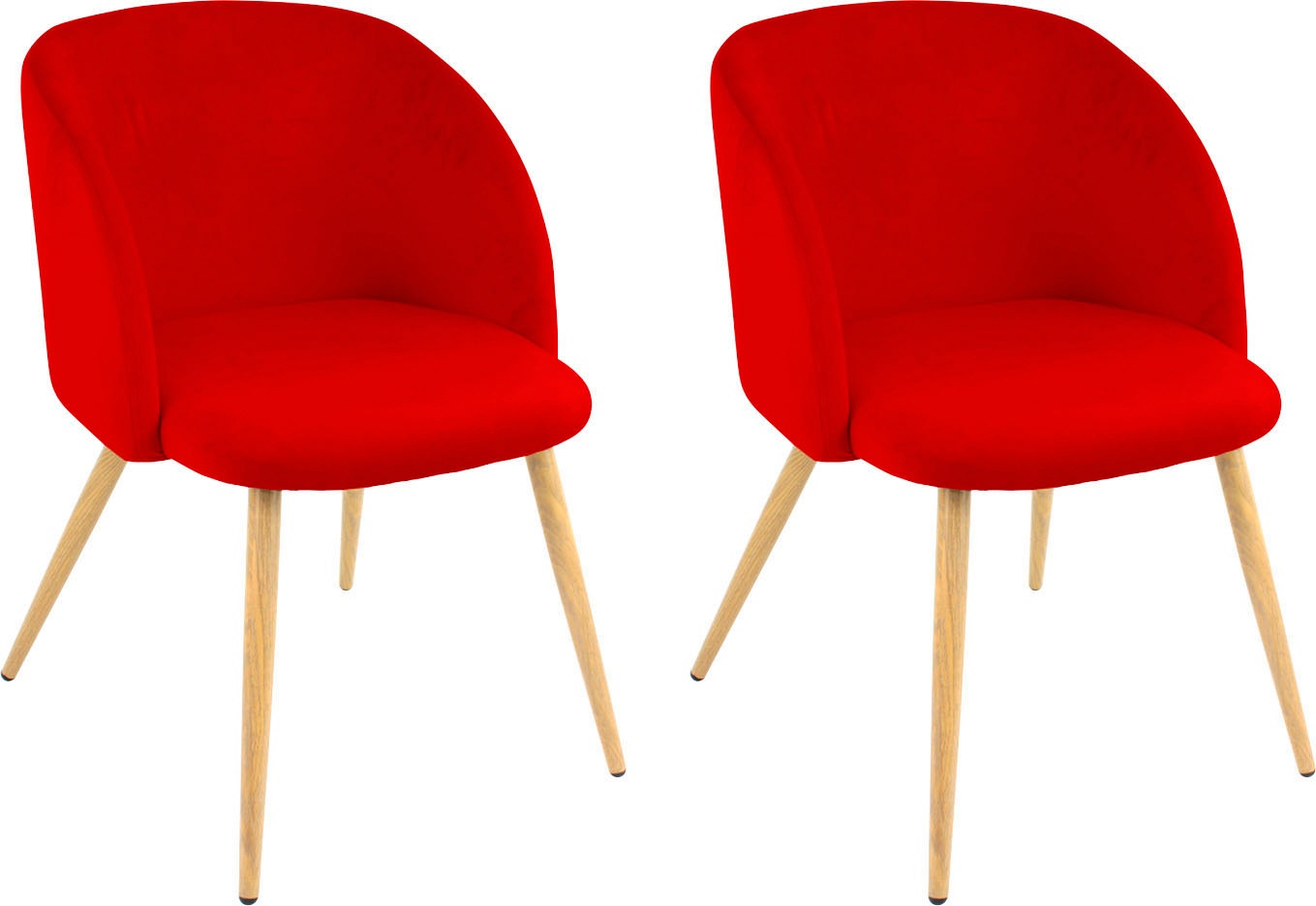 Image of Paroli Armlehnstuhl »Dali«, (Set), 2 St., Velourstoff fein, (2 oder 4 Stück), mit Veloursbezug und in 2 Gestellfarben bei Ackermann Versand Schweiz