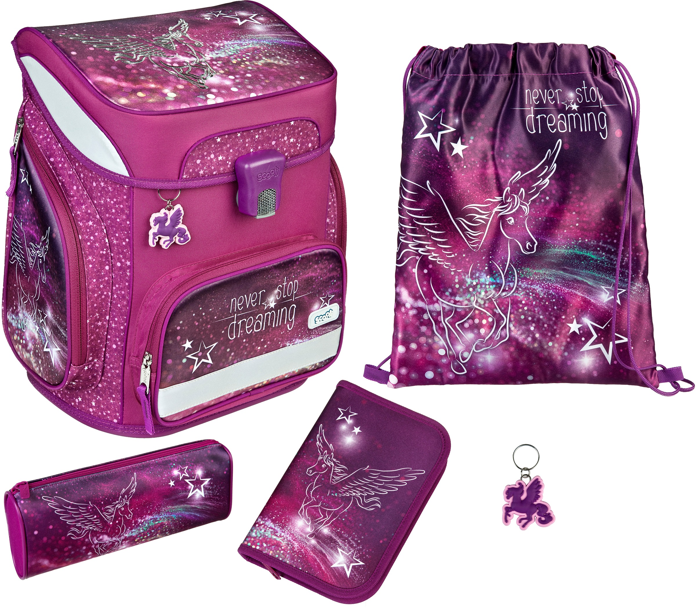 Image of Scooli Schulranzen »EasyFit, Pegasus«, Reflektoren bei Ackermann Versand Schweiz