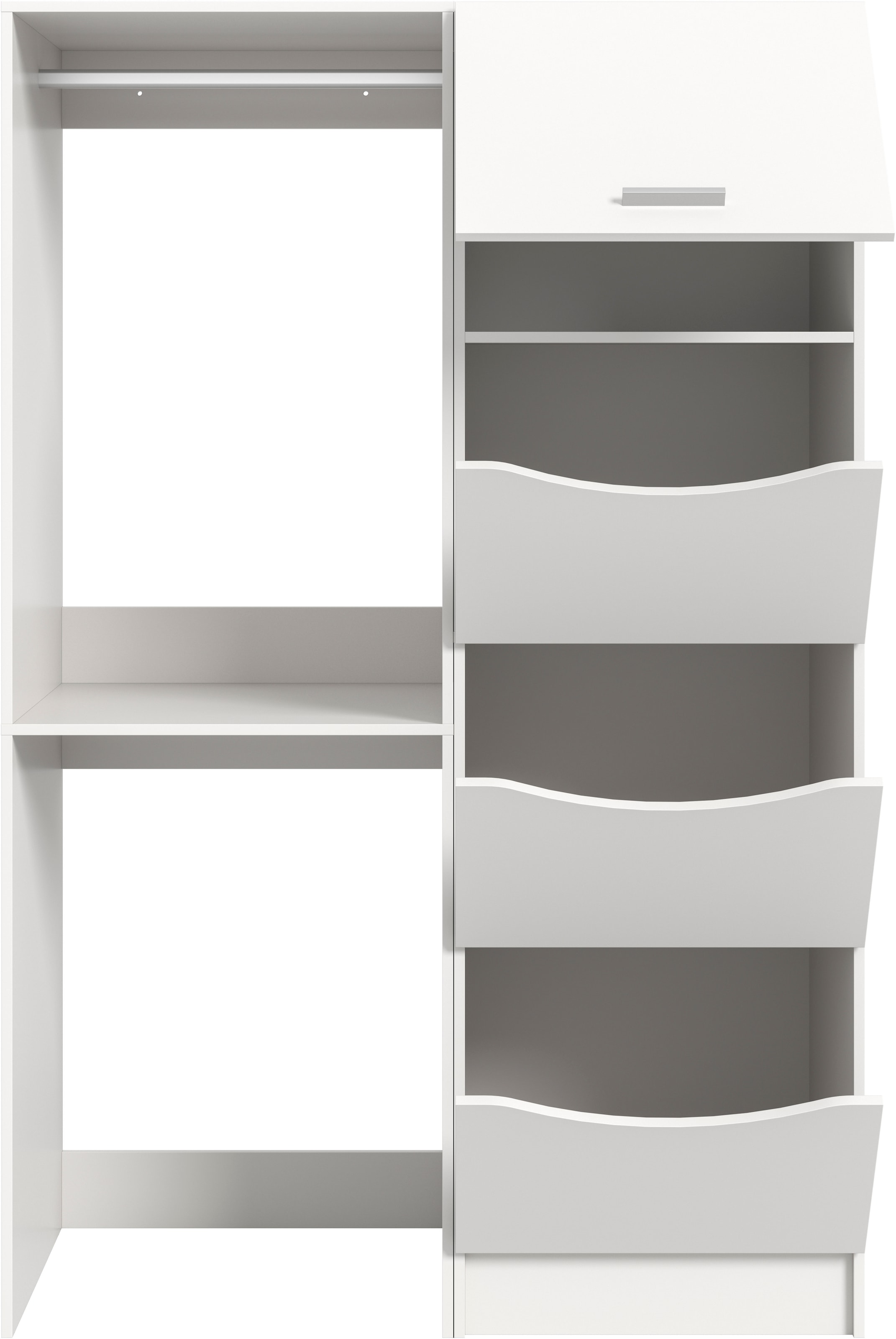 welltime Ensemble de meubles de salle de bain »FALAS, TOPSELLER!, 2-teilig, Hauswirtschaftsraum Set, Breite 126 cm« Set, bestehend aus: 1x Waschmaschinenumbauschrank & 1x Wäscheschrank, 2 cuis tlg.