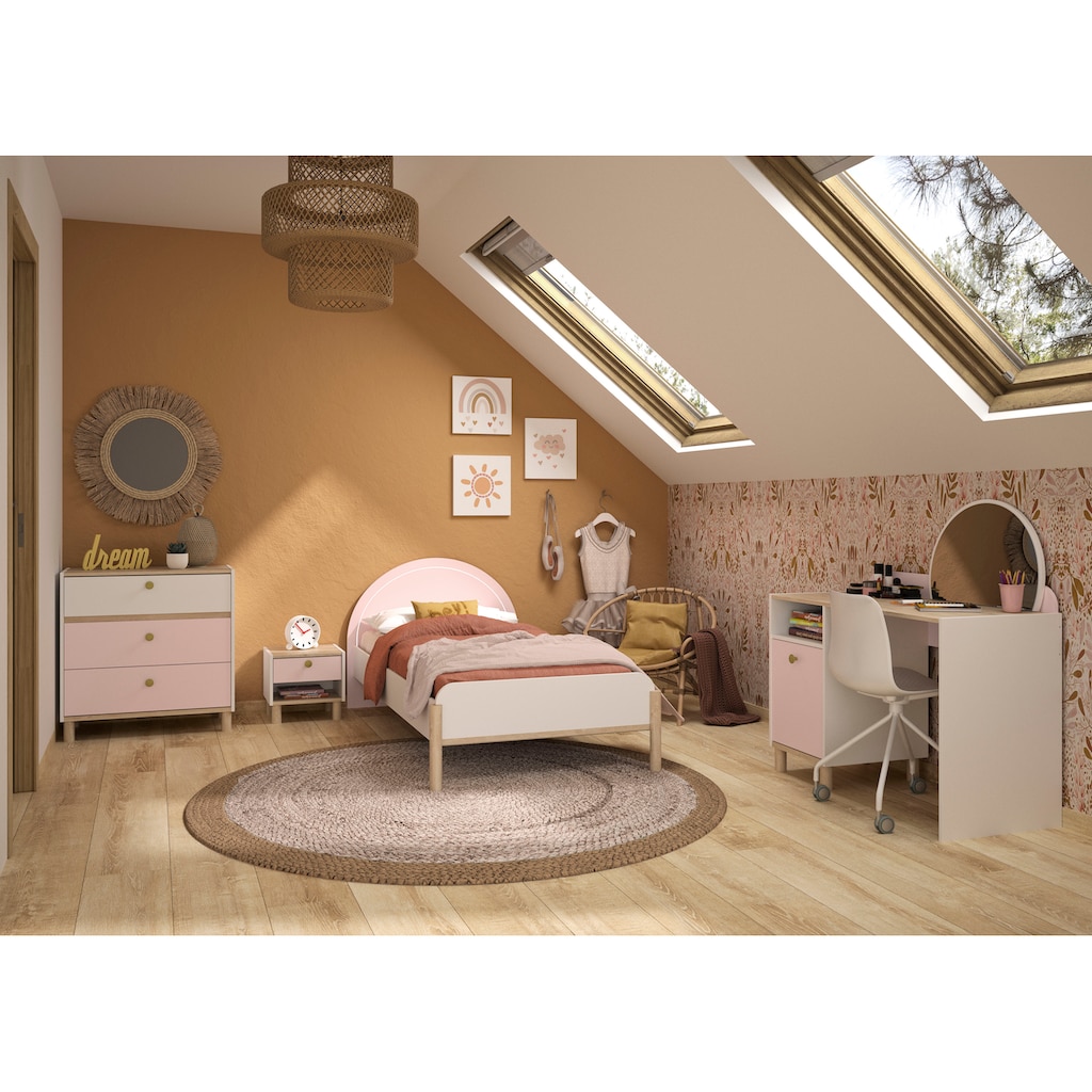 Gami Jugendzimmer-Set »Romy«, (5 St.), Elegantes Design für eine sanfte und feminine Atmosphäre.