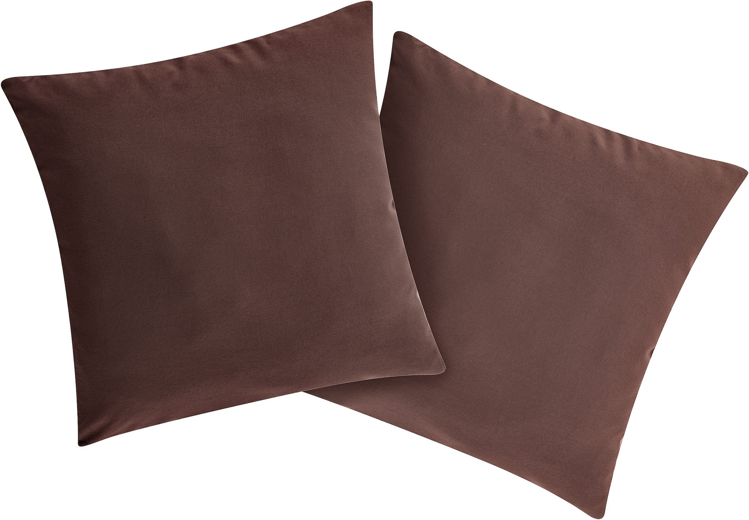 GOODproduct Coussin décoratif »Parry  Microfaser« lot de 2, uni, housses de coussin sans rembourrage, avec fermeture éclair