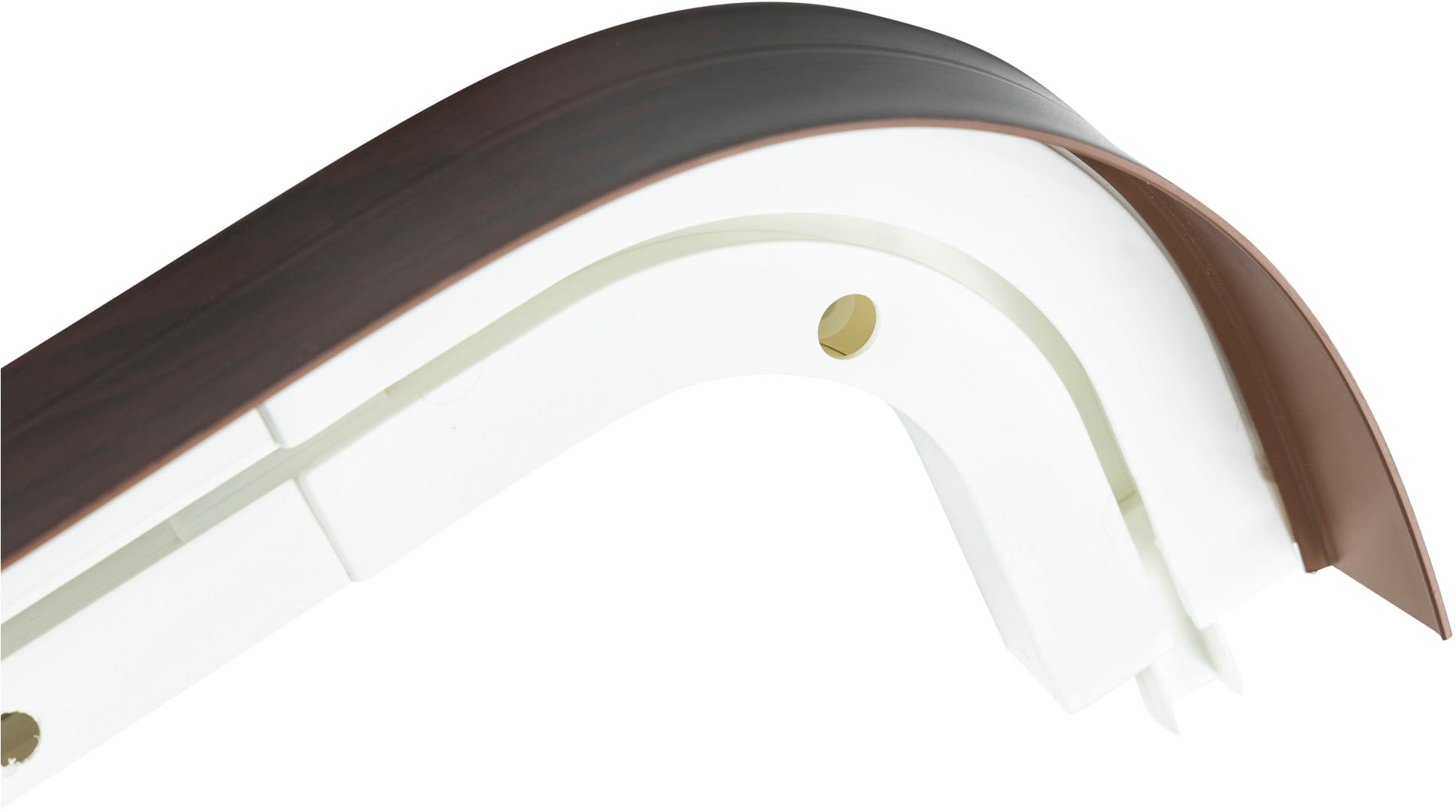 SN DECO GROUP Vorhangschiene »SH1« 1 läufig-läufig Fixmass Set 1-läufig, inkl. Rundbögen, Blende 7,5 cm, vorgebohrt, Innenlauf