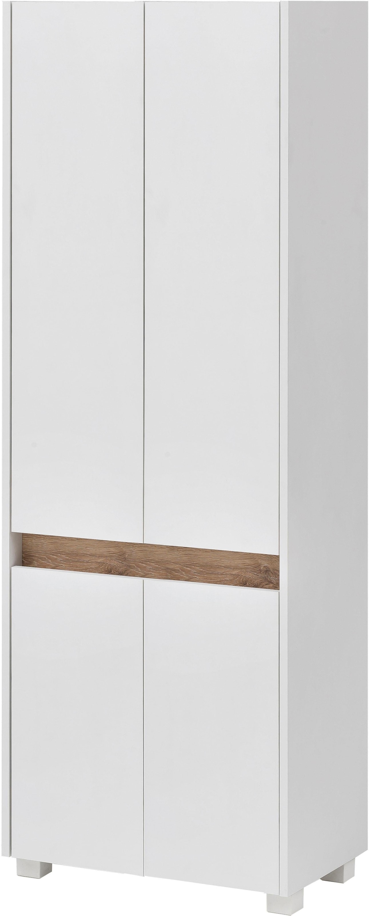 Schildmeyer Hochschrank »Cosmo«, Breite versandkostenfrei modernen Badezimmerschrank, auf Wildeiche-Look cm, Blende im 57
