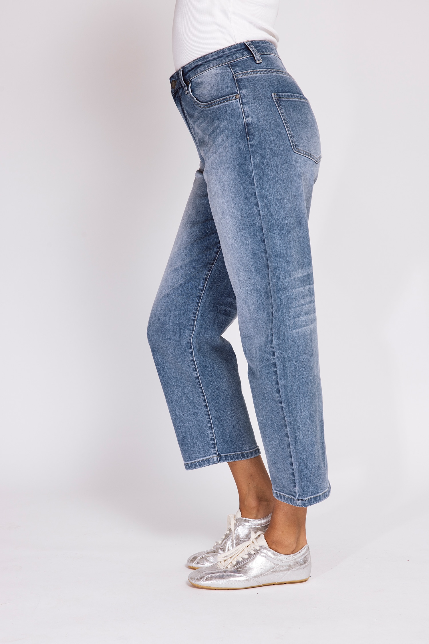 Zhrill Jeans 7/8 »IZA« coupe confortable, jambe droite, longueur 7/8, avec imprimé animal