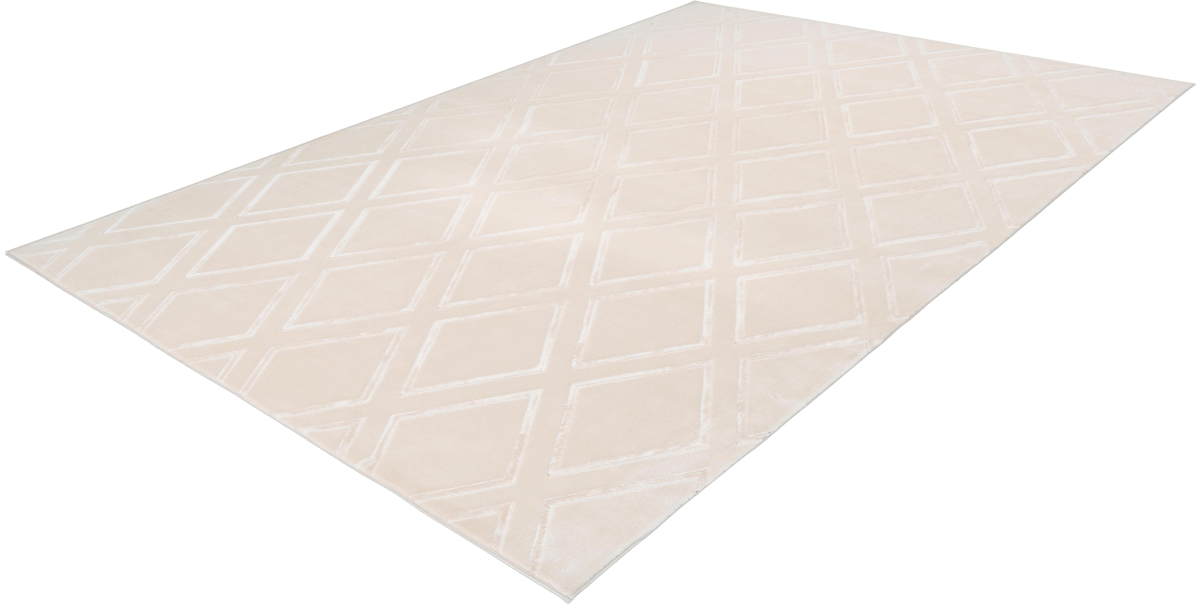 calo-deluxe Teppich »Latemar 400«, rechteckig, 7 mm Höhe, Hoch -Tief Struktur, Wohnzimmer