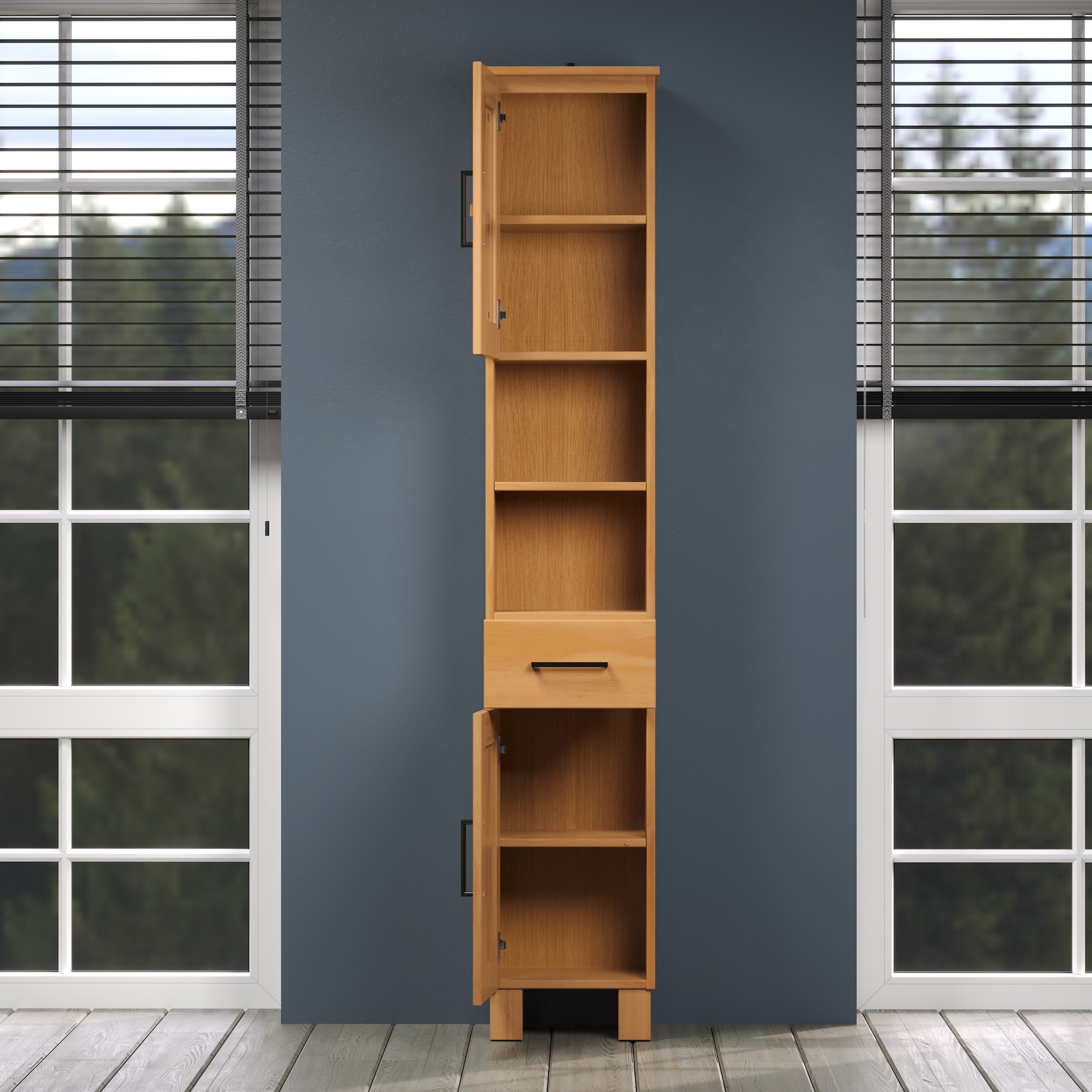 welltime Hochschrank »Ulea«, (1 St.), Badschrank aus Massivholz mit Schubkasten - Masse (B/T/H) 33/30/180 cm
