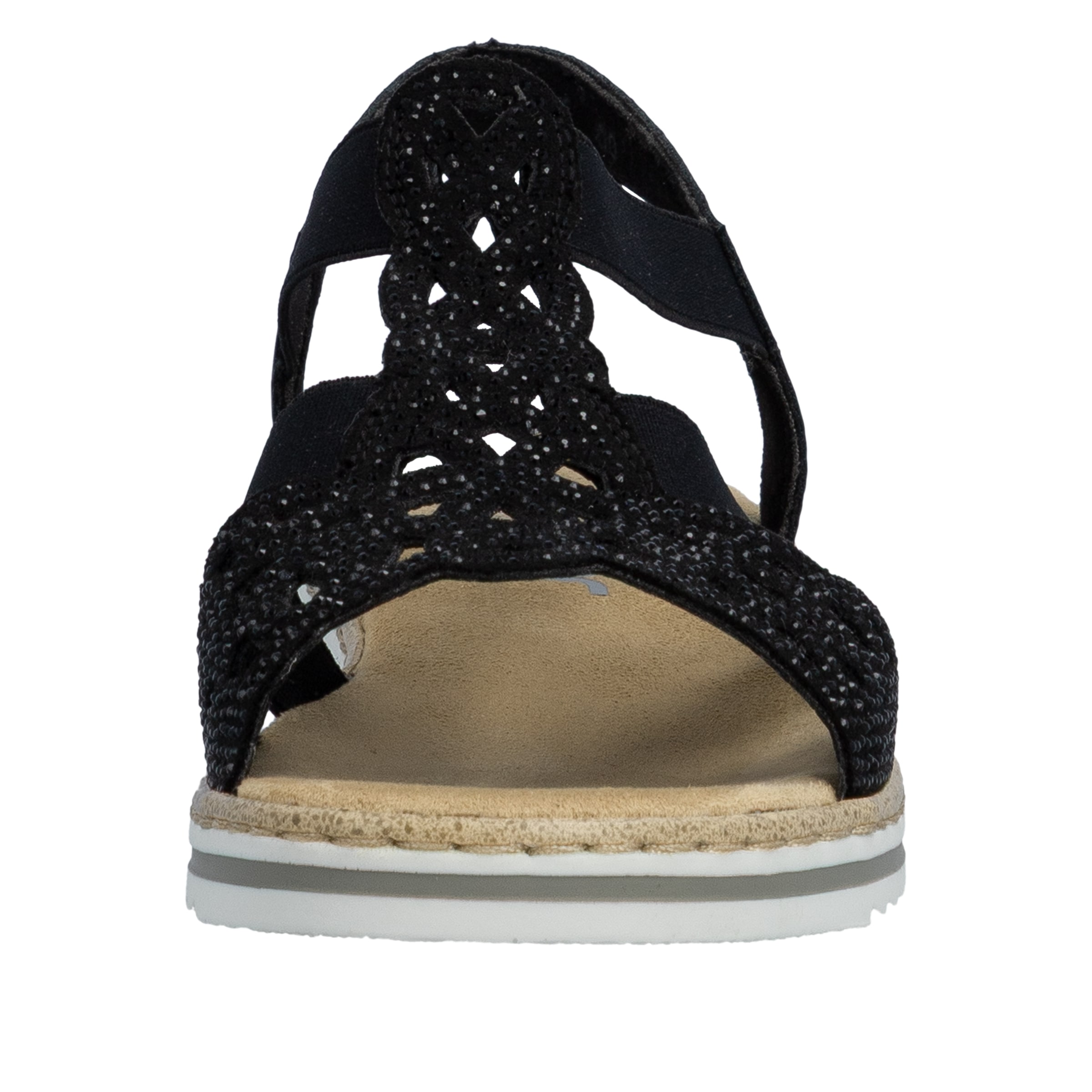 Rieker Sandale  Sandale compensée, chaussure d'été, chaussure de vacances avec strass