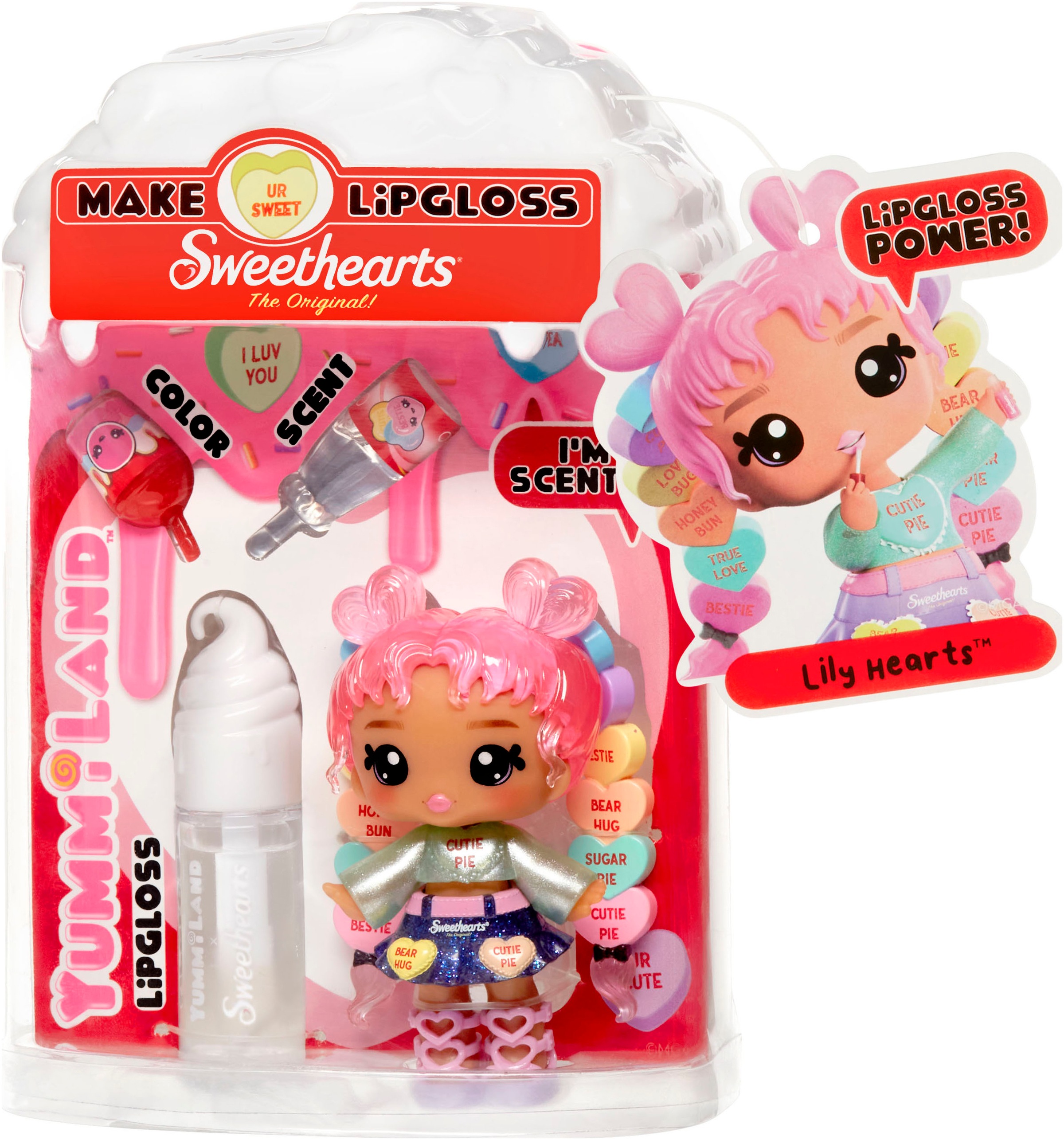 YUMMILAND Mini-poupée »Yummiland Sweet Lip Gloss-Lily Hearts« inklusive Schlüsselanhänger