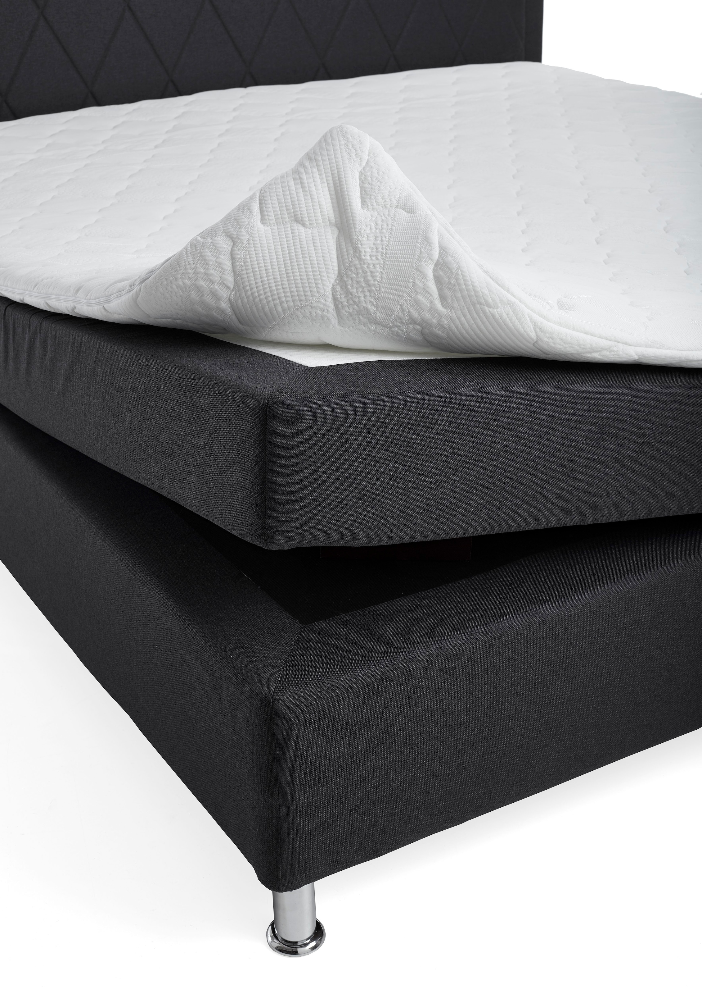 ATLANTIC home collection Boxbett »Helen« Tonnentaschenfederkern-Matratze und Topper, wahlweise mit Bettkasten