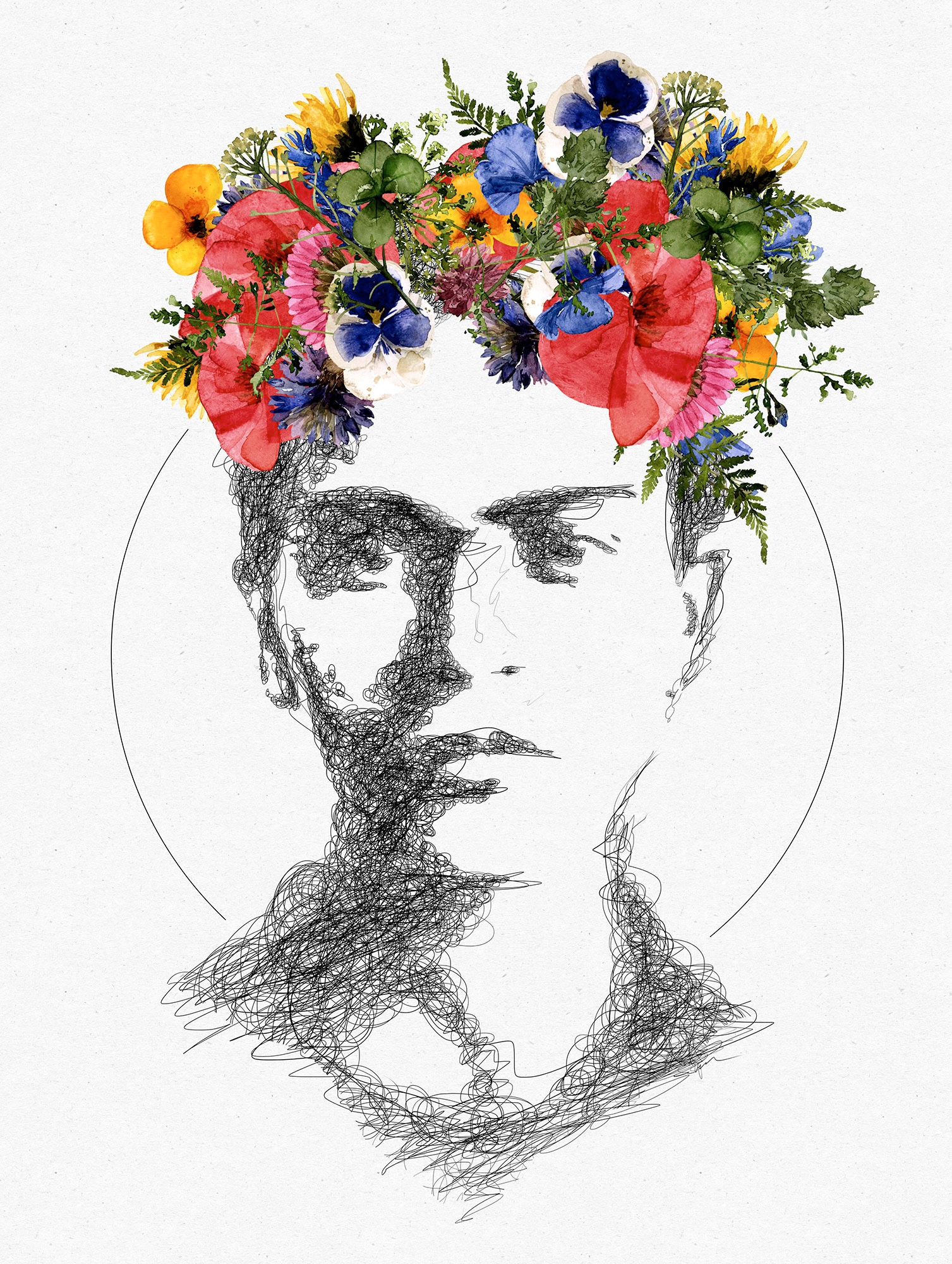 Image of Komar Bild "Valeria-Mariana" Natur 1 Stk. tlg. Wandbild zur Dekoration - ohne Rahmen