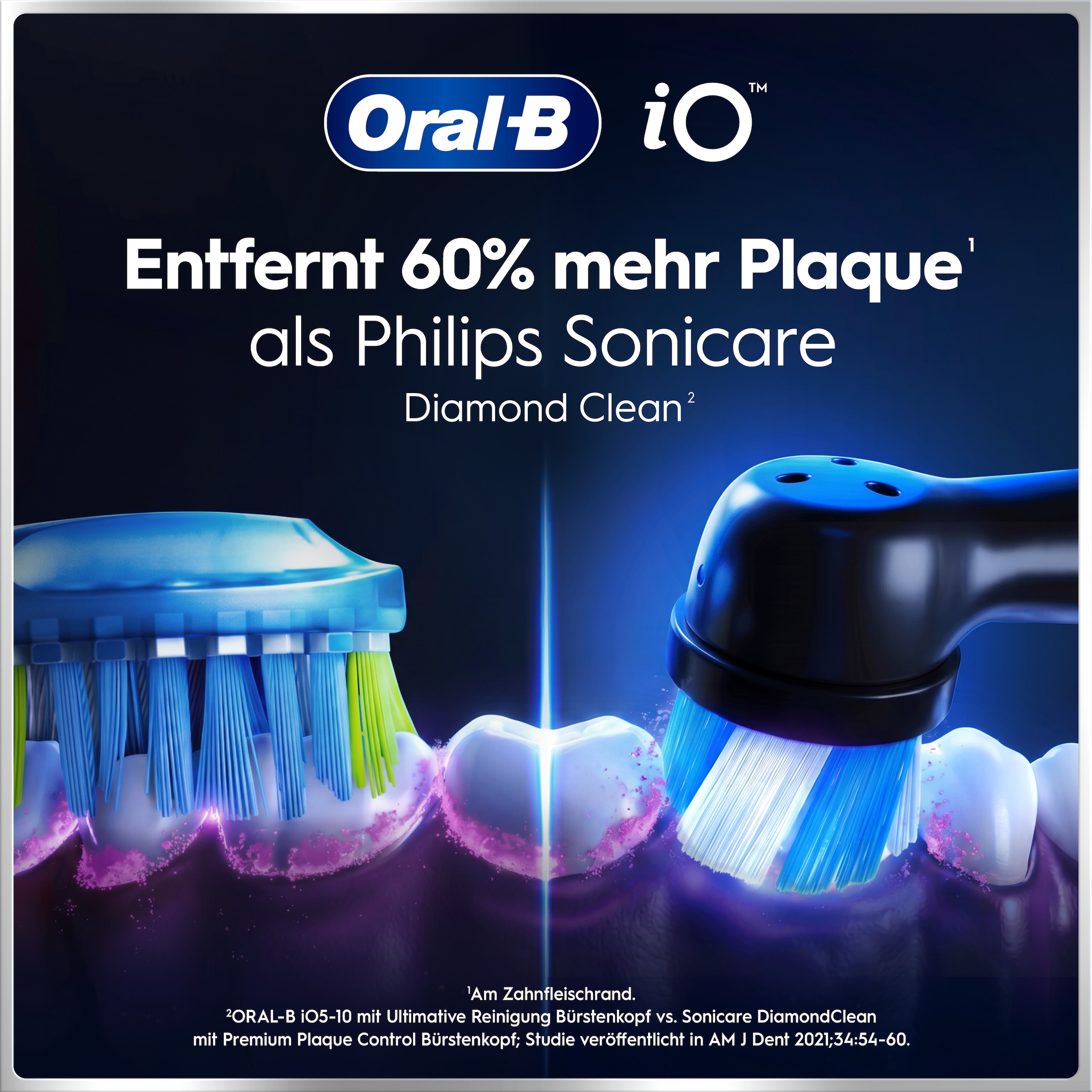 Oral-B Brosse à dents électrique »iO 6« 2 cuis Aufsteckbürsten avec technologie magnétique, écran, 5 modes de brossage, étui de voyage