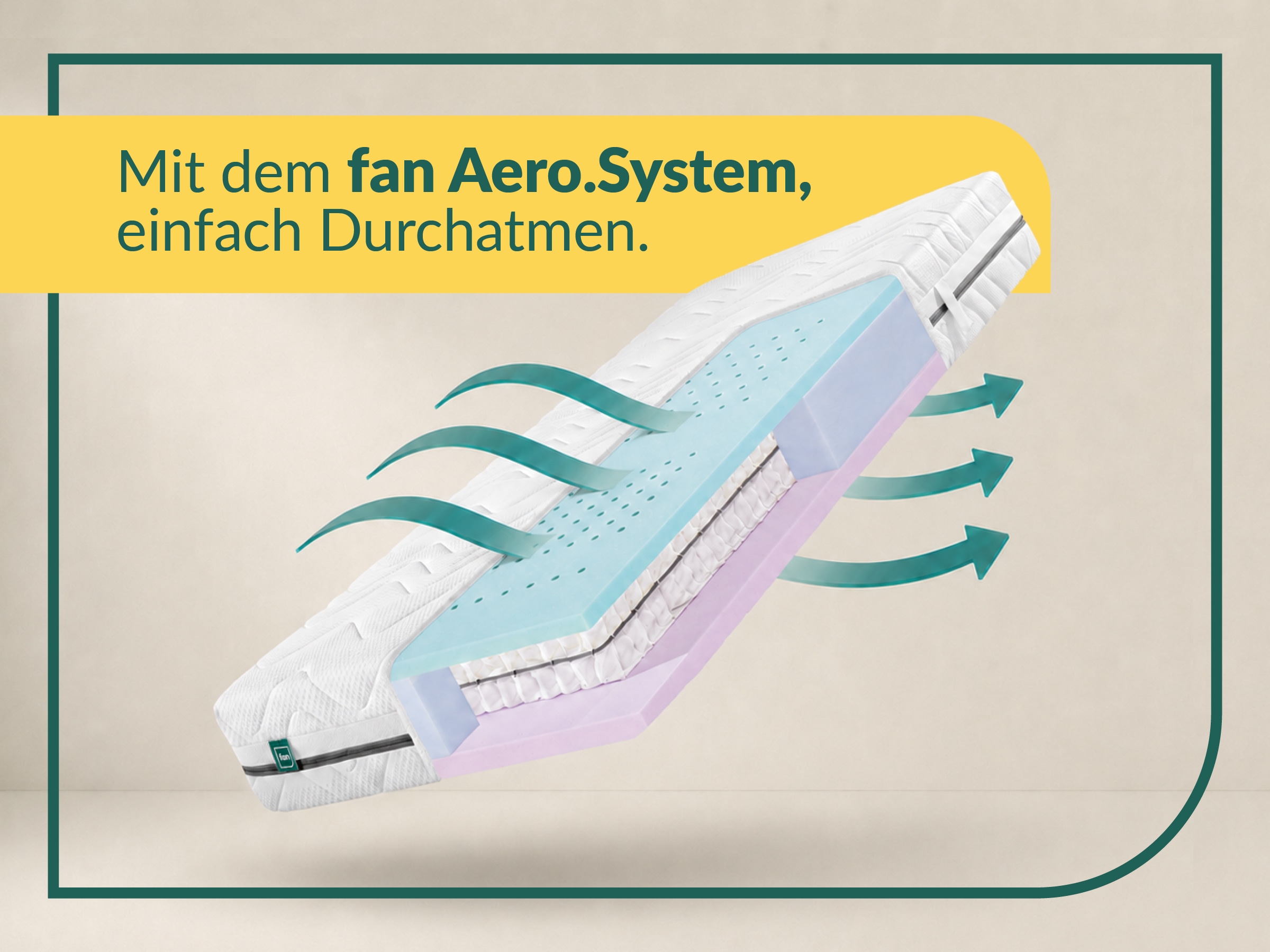fan »fan Flex Side Clima T, Matratze 90x200 cm, 140x200 cm & mehr, in H2/H3« 24 cm hoch 1.034 Federn 1 cuis tlg. Matelas réversible avec système Aero, 1034 ressorts (pour 100x200 cm)