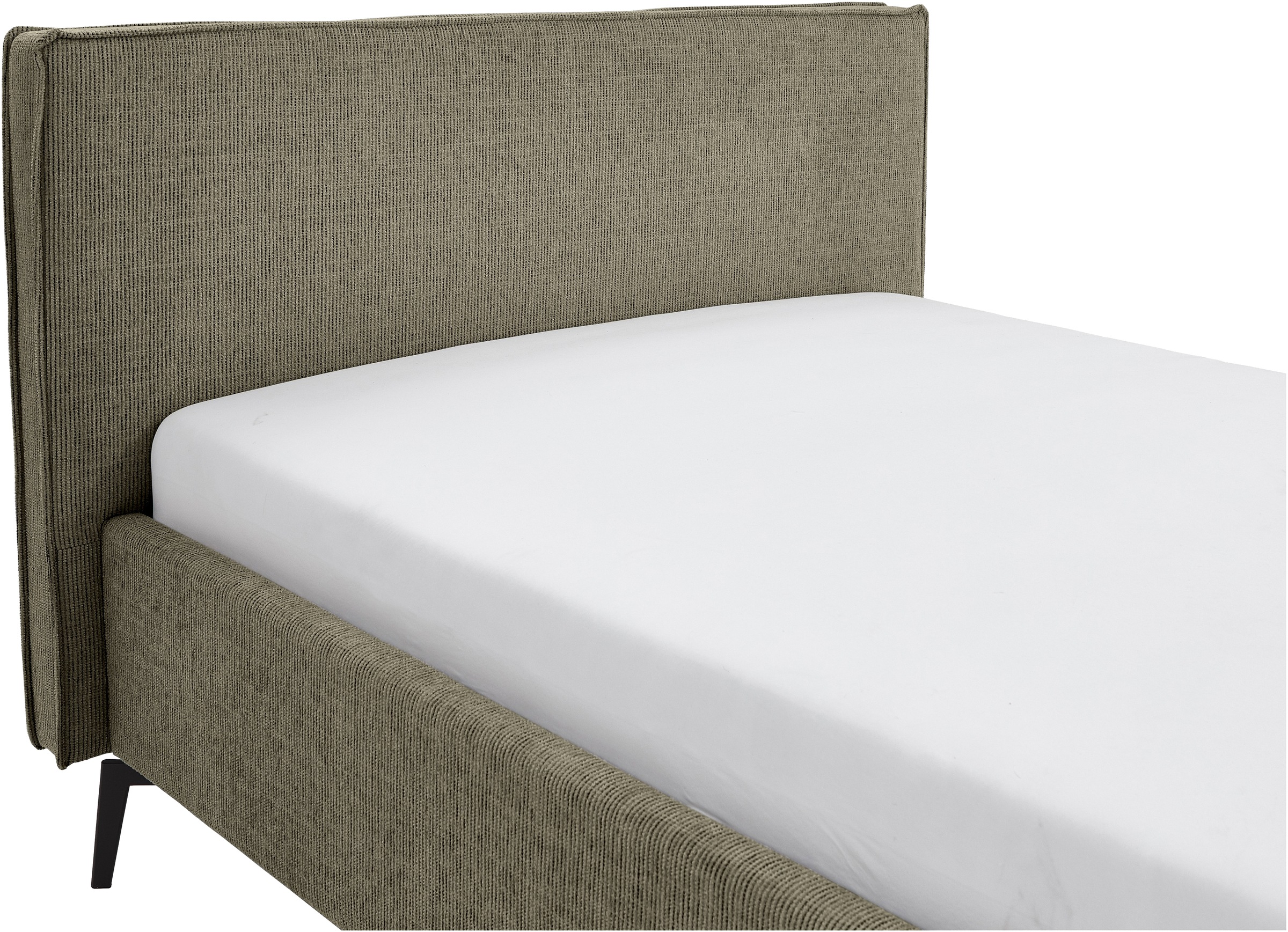 meise.möbel Lit rembourré »Riva II« mit schwarzen Metallfüssen, wahlweise mit Bettkasten