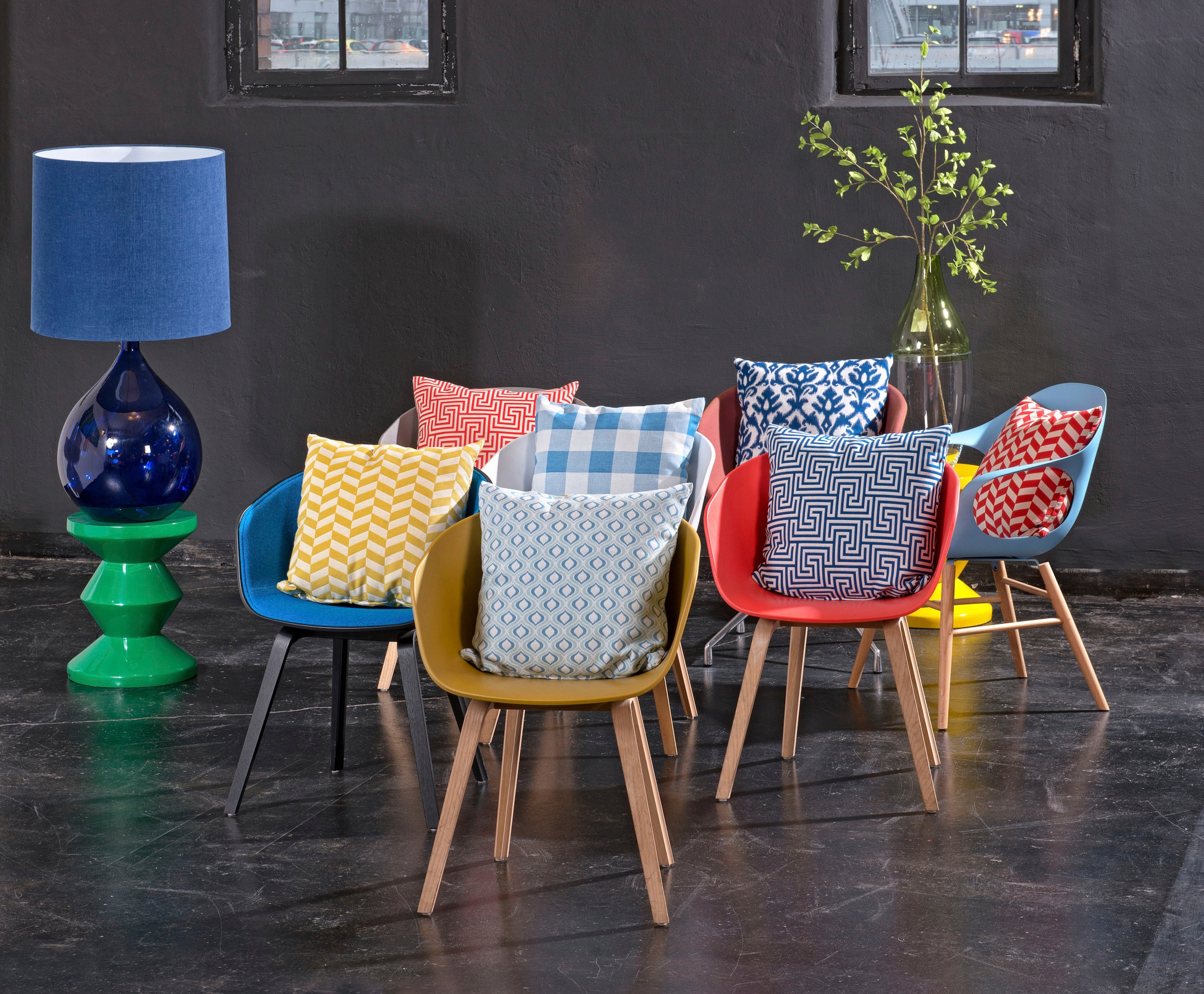 H.O.C.K. Coussin décoratif »Gary Outdoor« mit schicker Musterung, Kissenhülle mit Füllung, 1 Stück