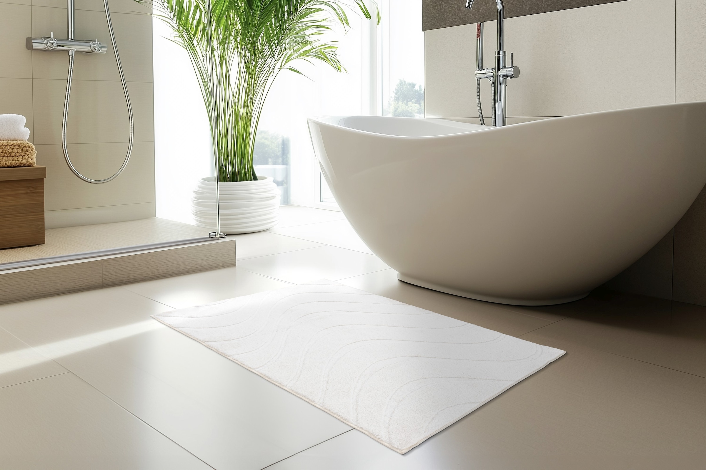 Kayoom Badematte »Badematte Ocean Touch 425« Kurzflor