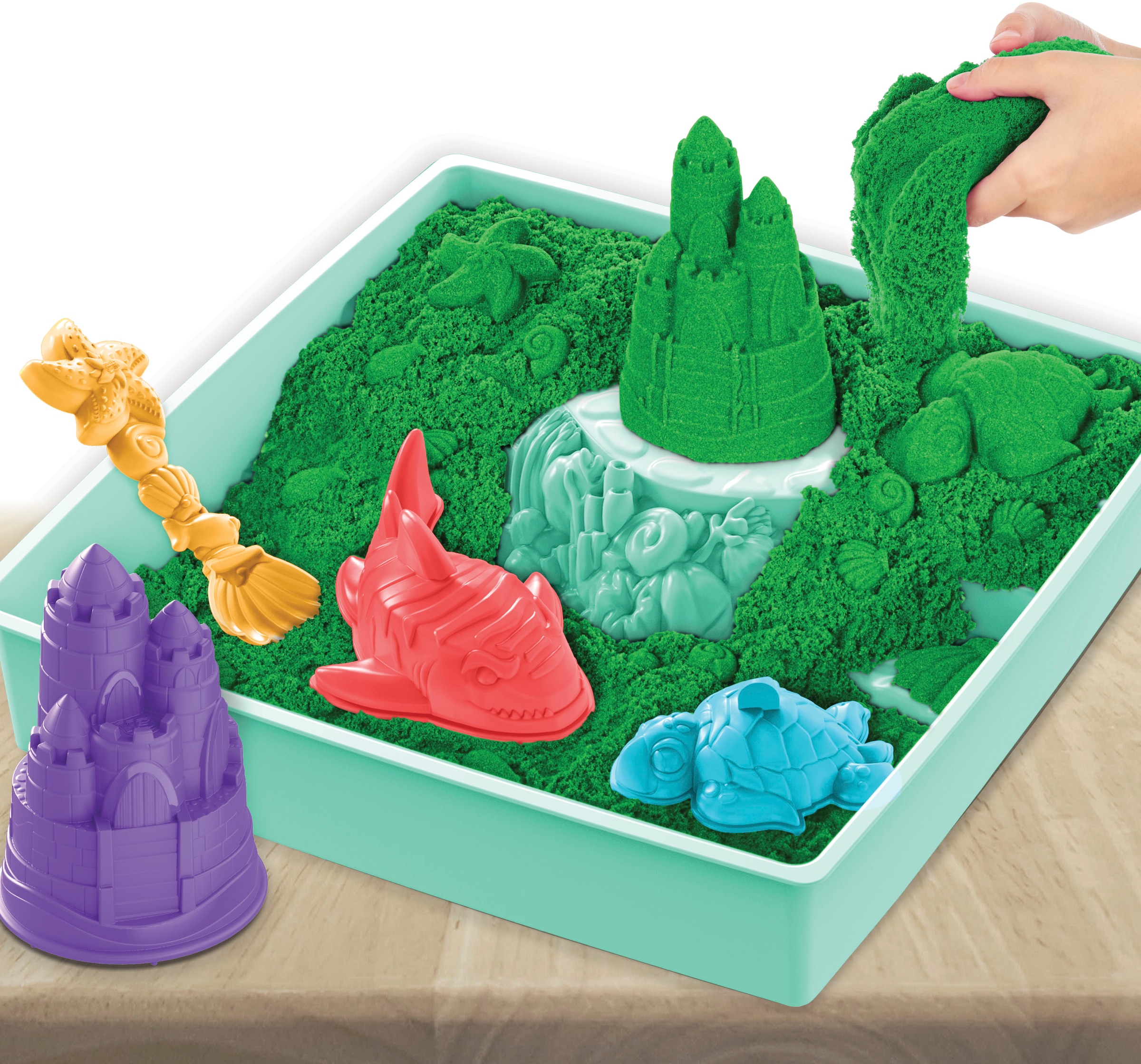 Spin Master Set créatif »Kinetic Sand - Box 454 g - Grün«