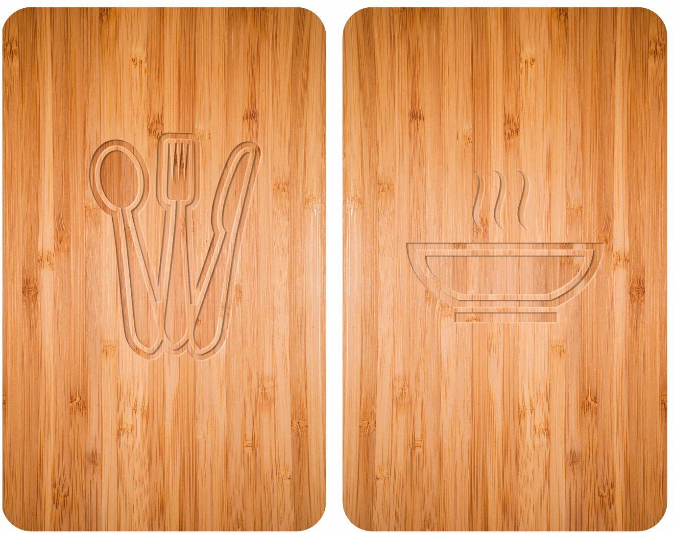 Image of WENKO Herd-Abdeckplatte »Lunch«, (Set, 2 tlg.), aus gehärtetem Glas von WENKO bei Ackermann Versand Schweiz